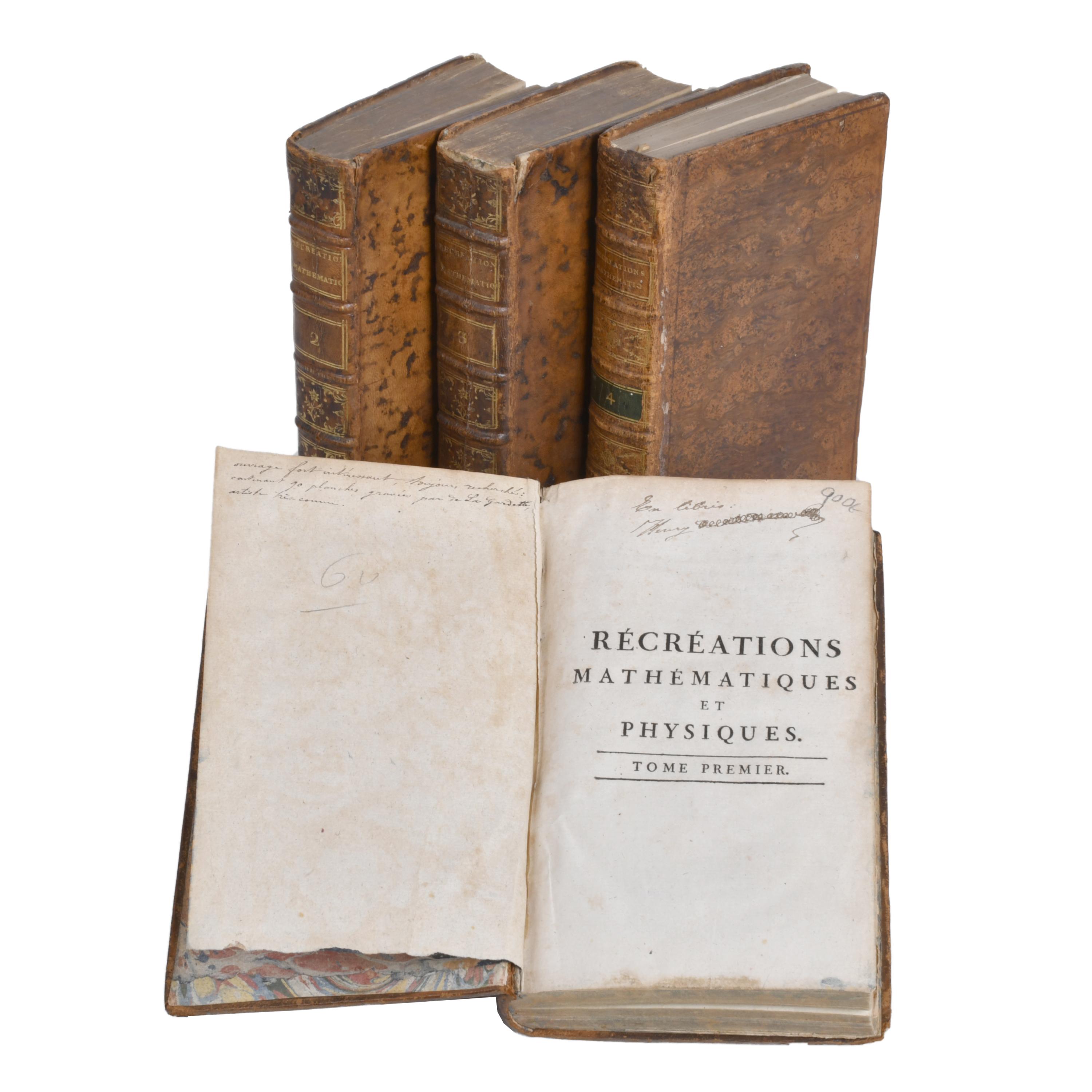 JACQUES OZANAM (1640 - 1718). Récréations mathématiques et 