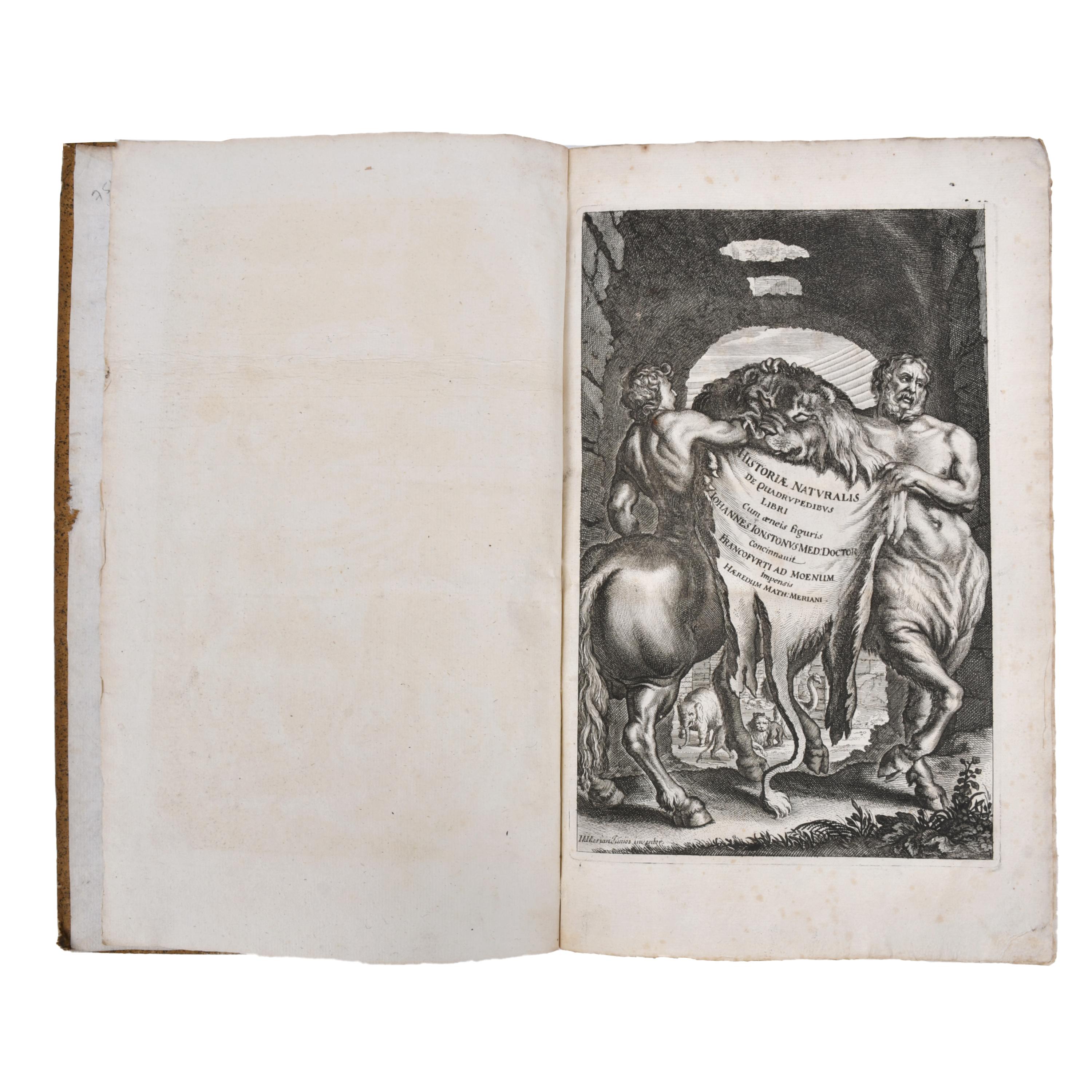 JOHN JONSTON (1603 - 1675). Historiae naturalis de quadrupe