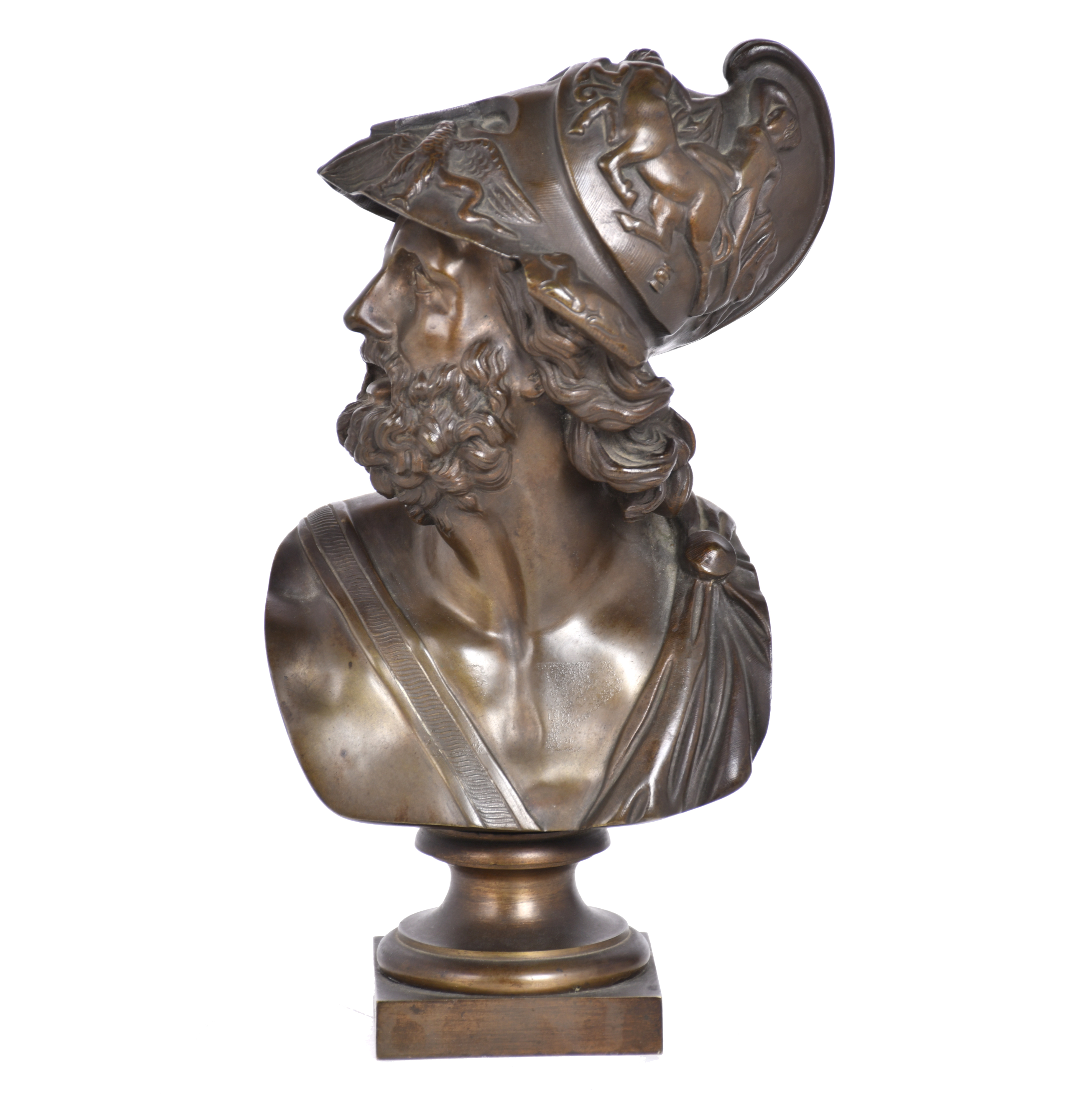ESCUELA FRANCESA, SIGLO XIX.  “Busto de Áyax”, Grand Tour, 