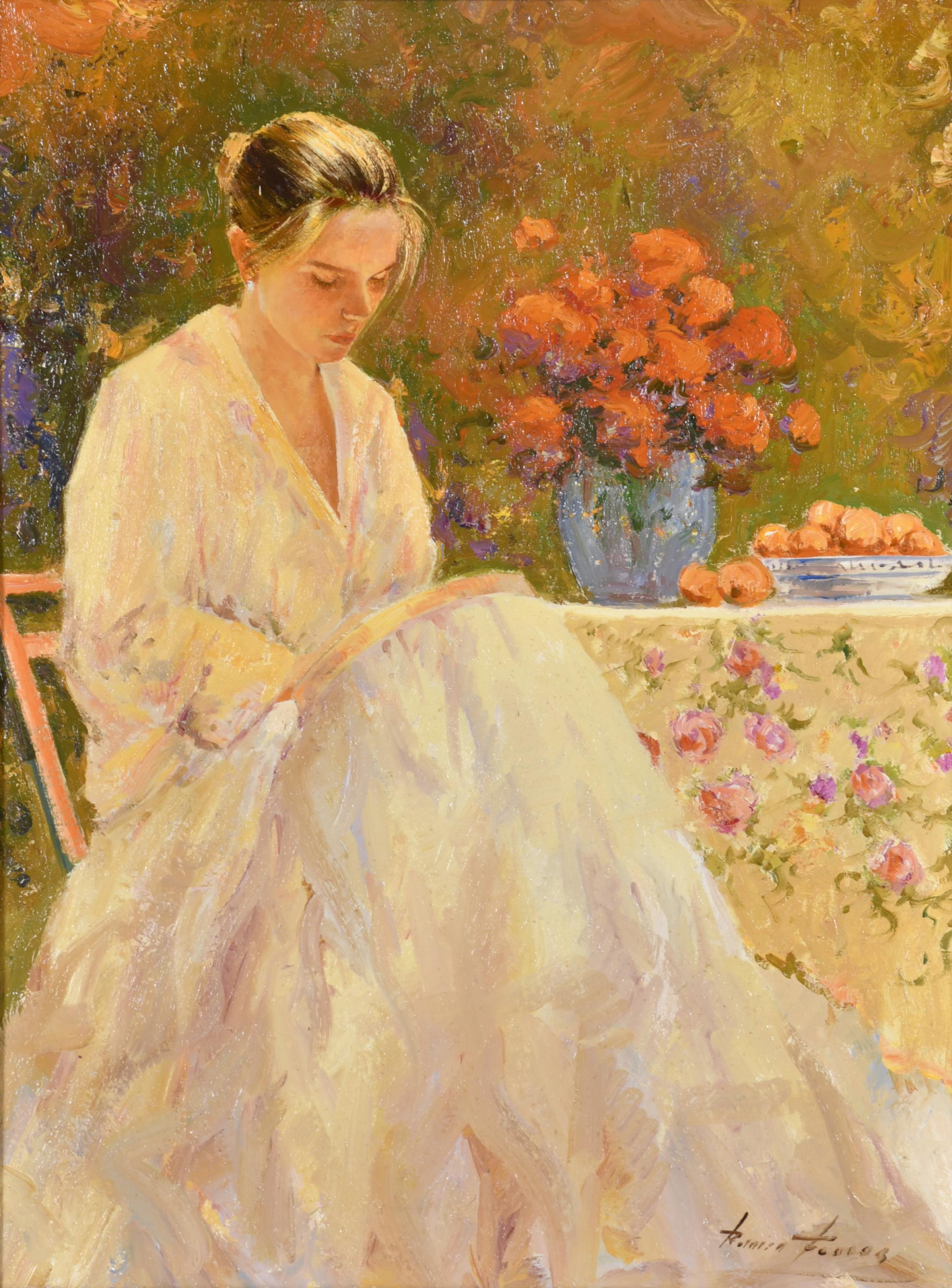 JOSÉ MANUEL ROMÁN FRANCÉS (1957).  "Joven leyendo".