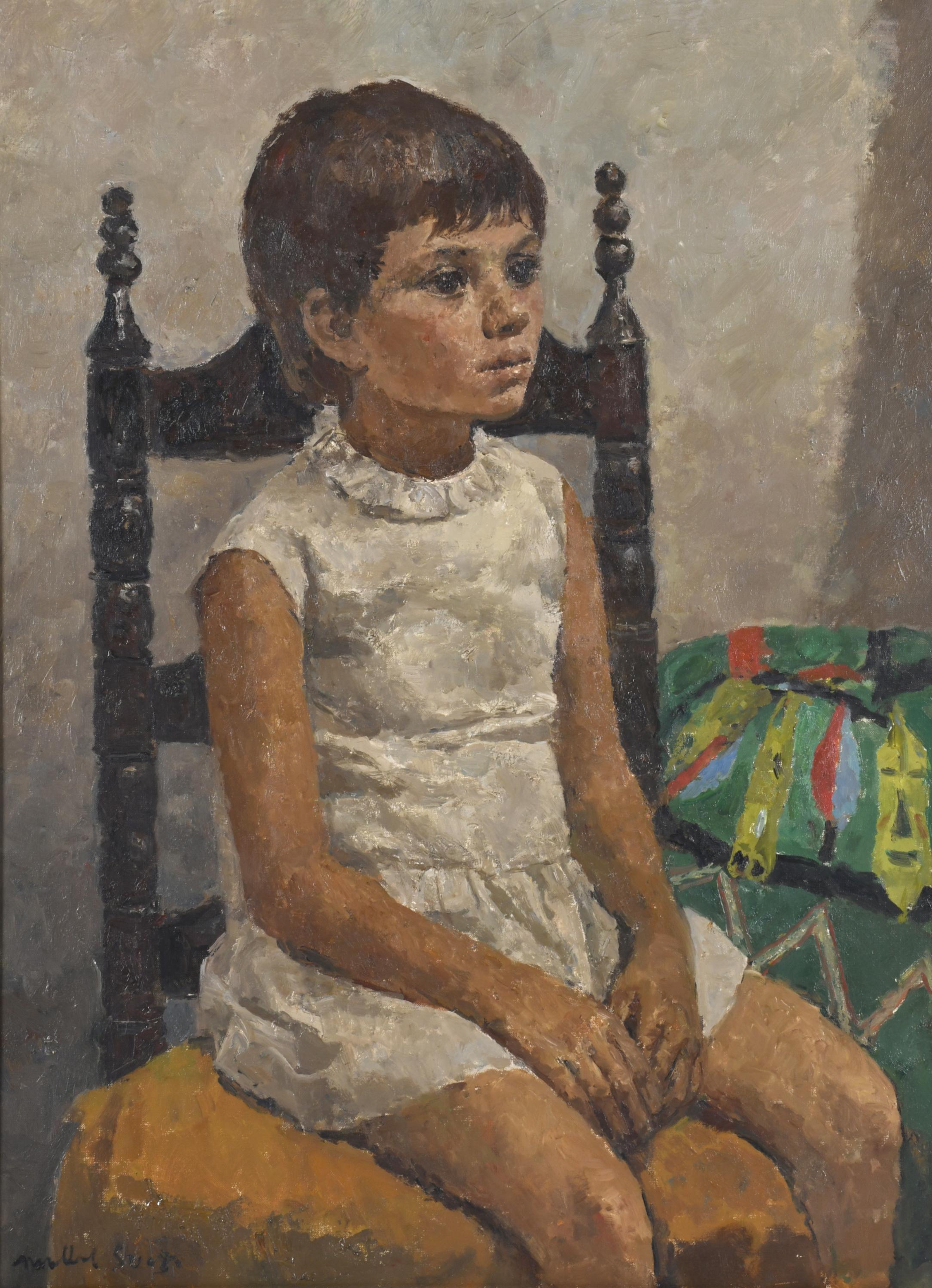 JOSEP MARIA MALLOL SUAZO (1910-1986). "Niña sentada".