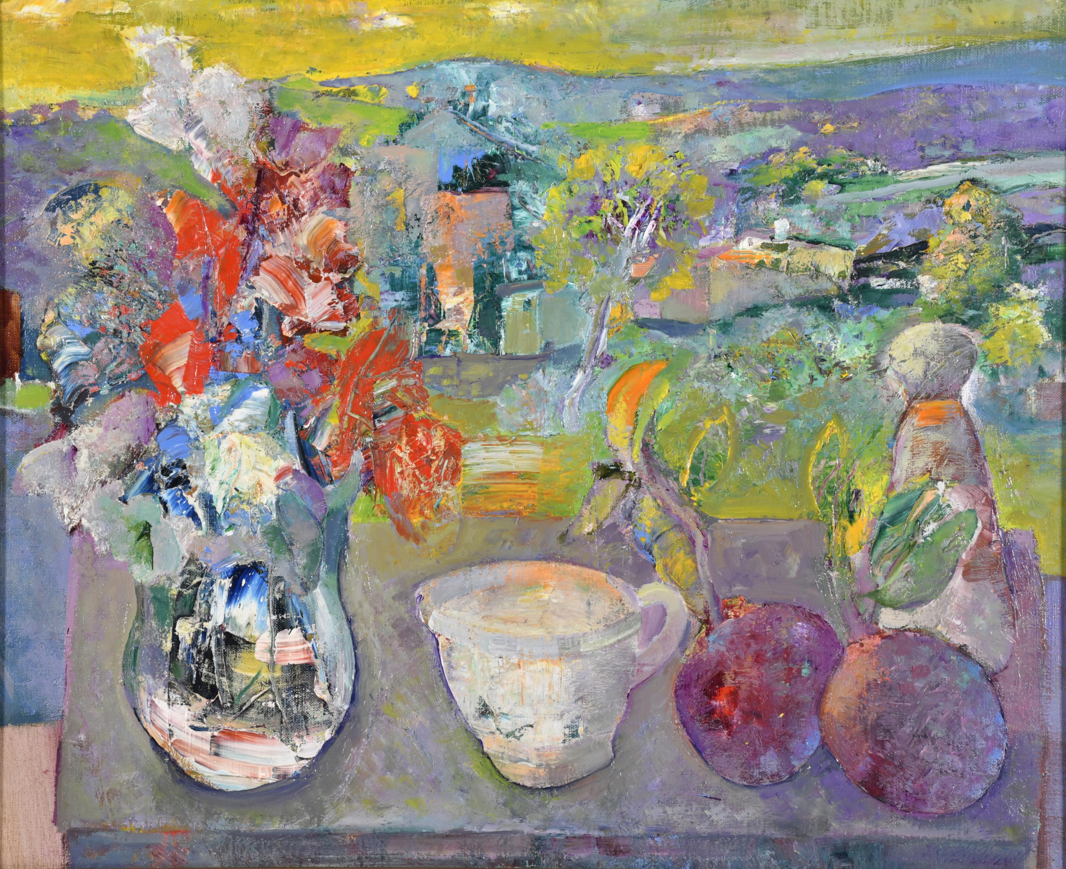 RUFO NAVARRO (1948).  "Flores, taza y frutas".