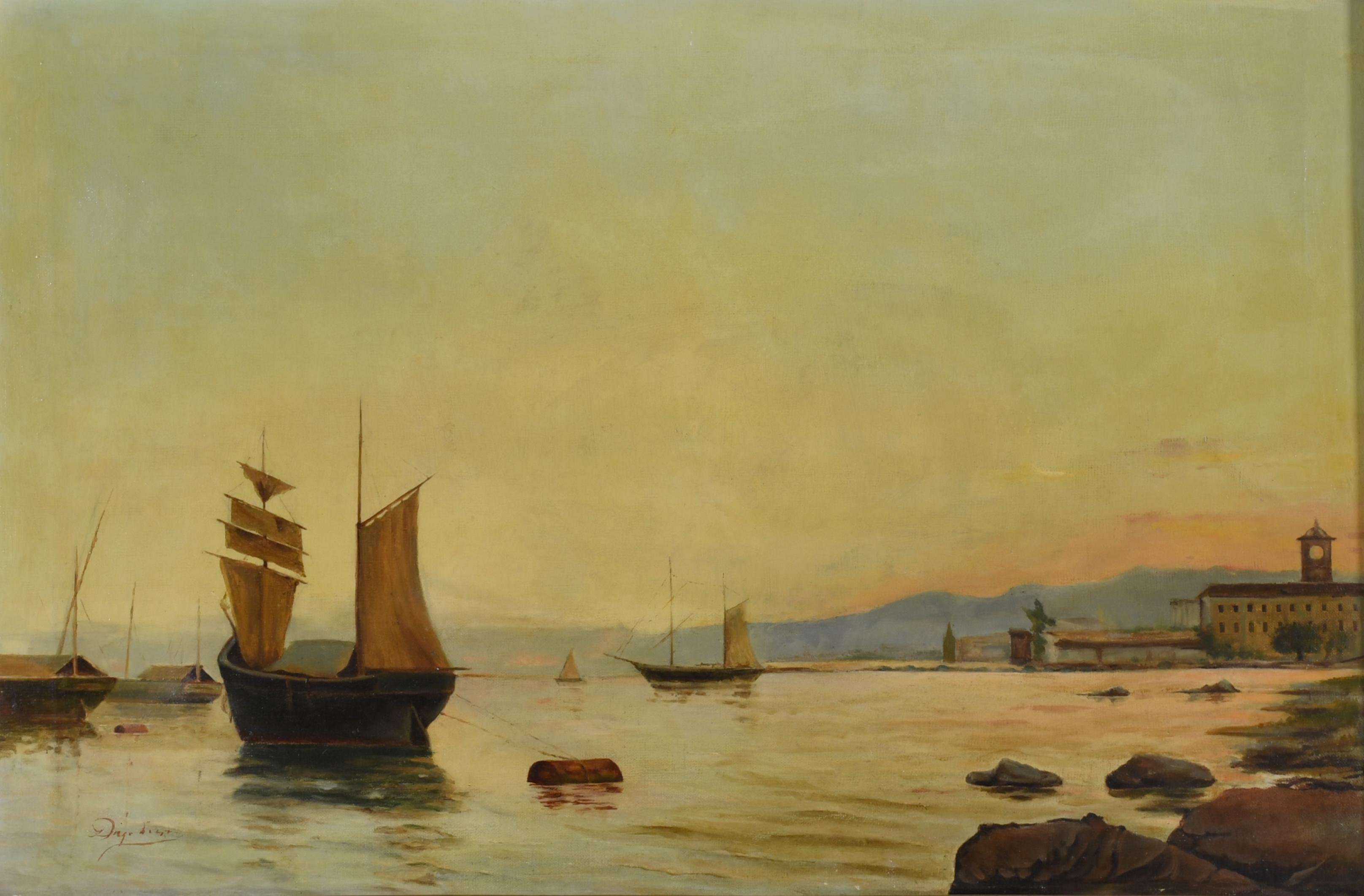 ESCUELA ESPAÑOLA, PPS. SIGLO XX. "Marina". 