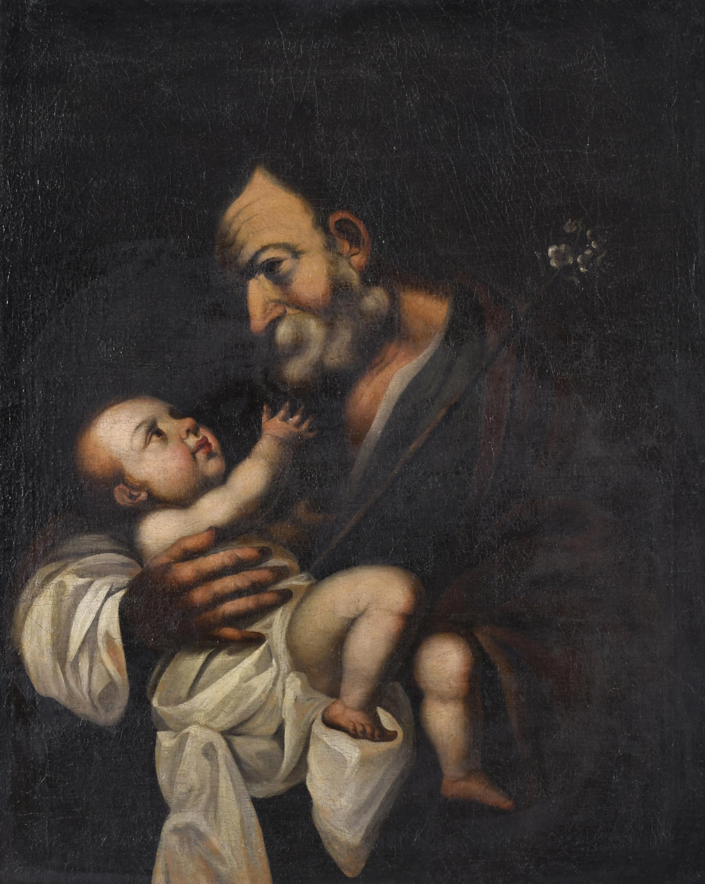18TH CENTURY ITALIAN SCHOOL. &#39;Saint Joseph and Child&#39;.