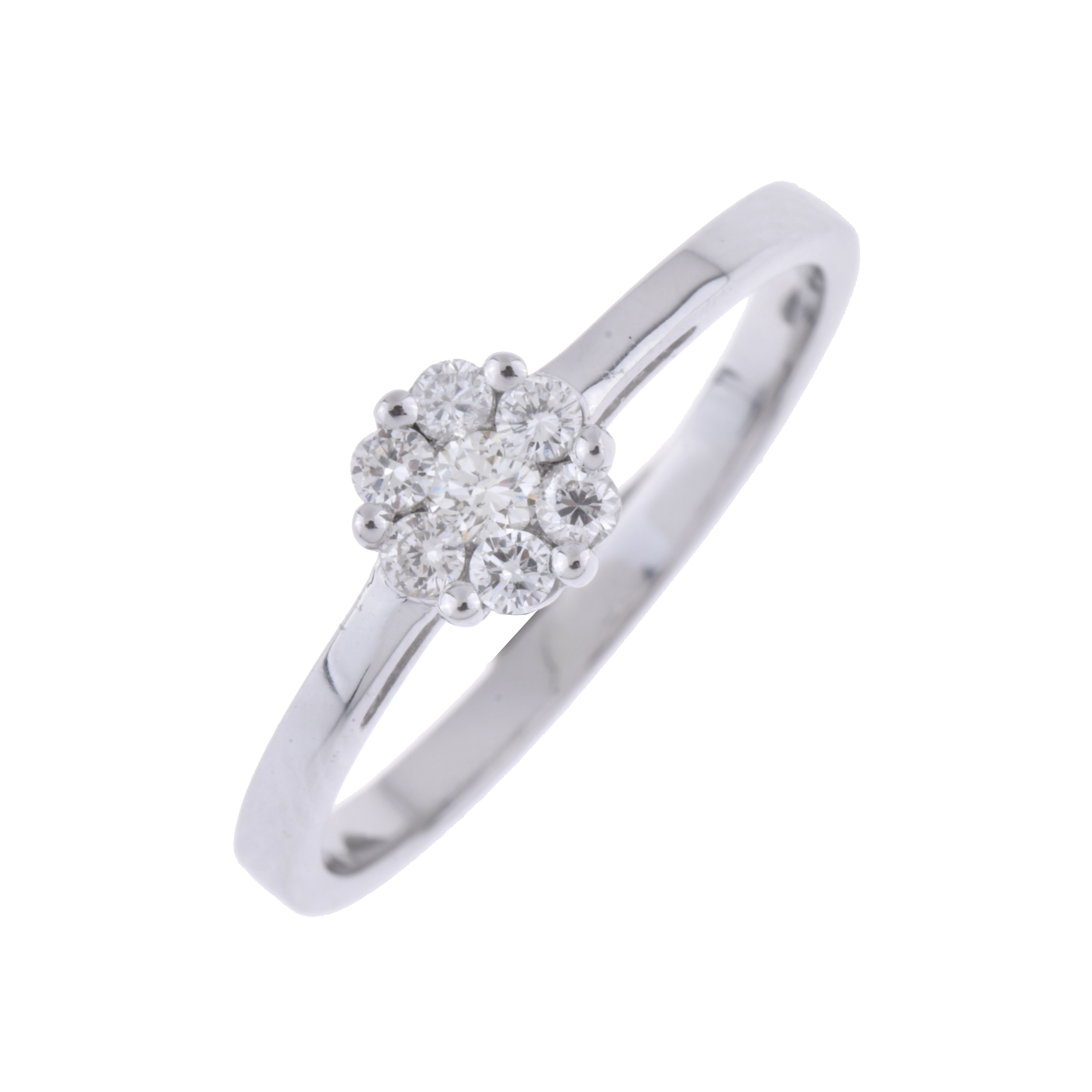 Sortija con rosetón de diamantes