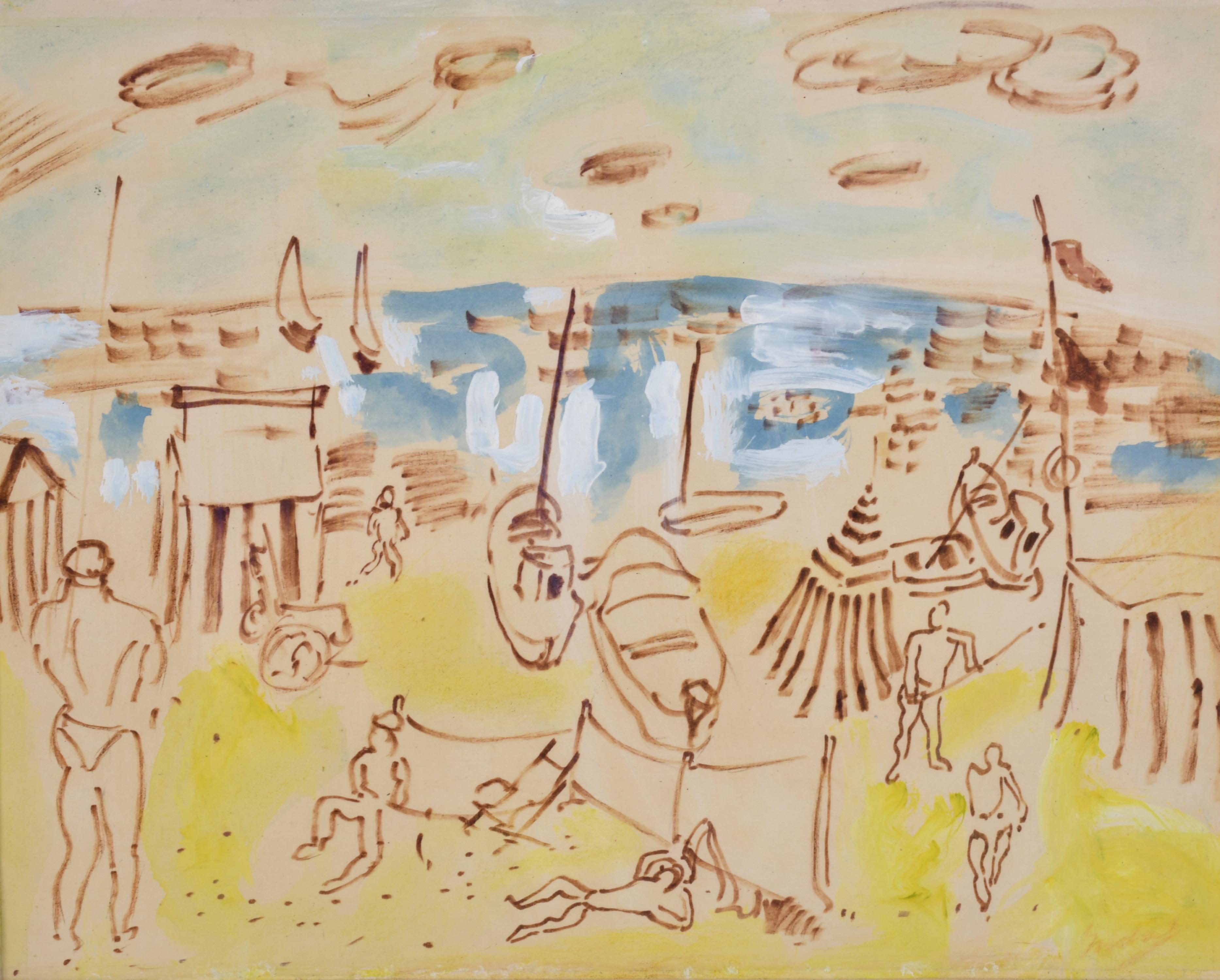 CARLES NADAL (1917-1998). "Playa".