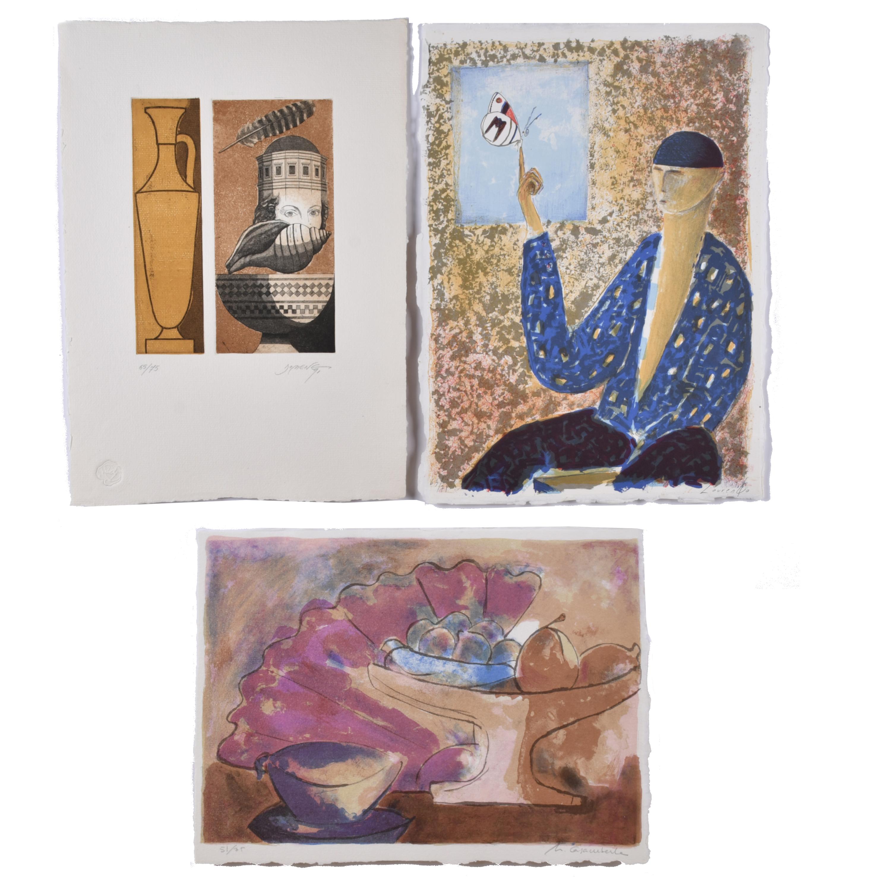 Set of 3 graphic works published by X. Casas Estivales.