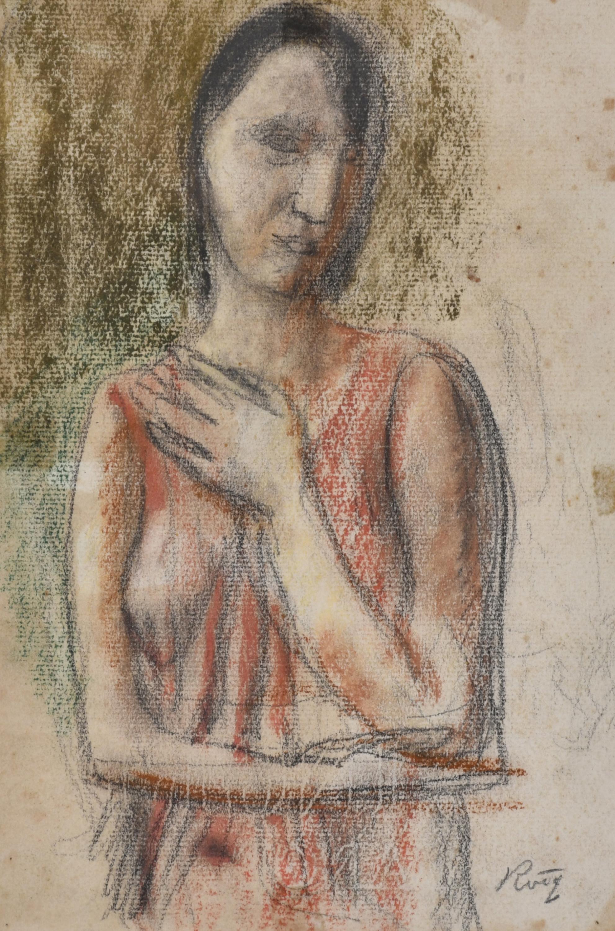 PAU ROIG CISA (1879-1955). "Retrato femenino".