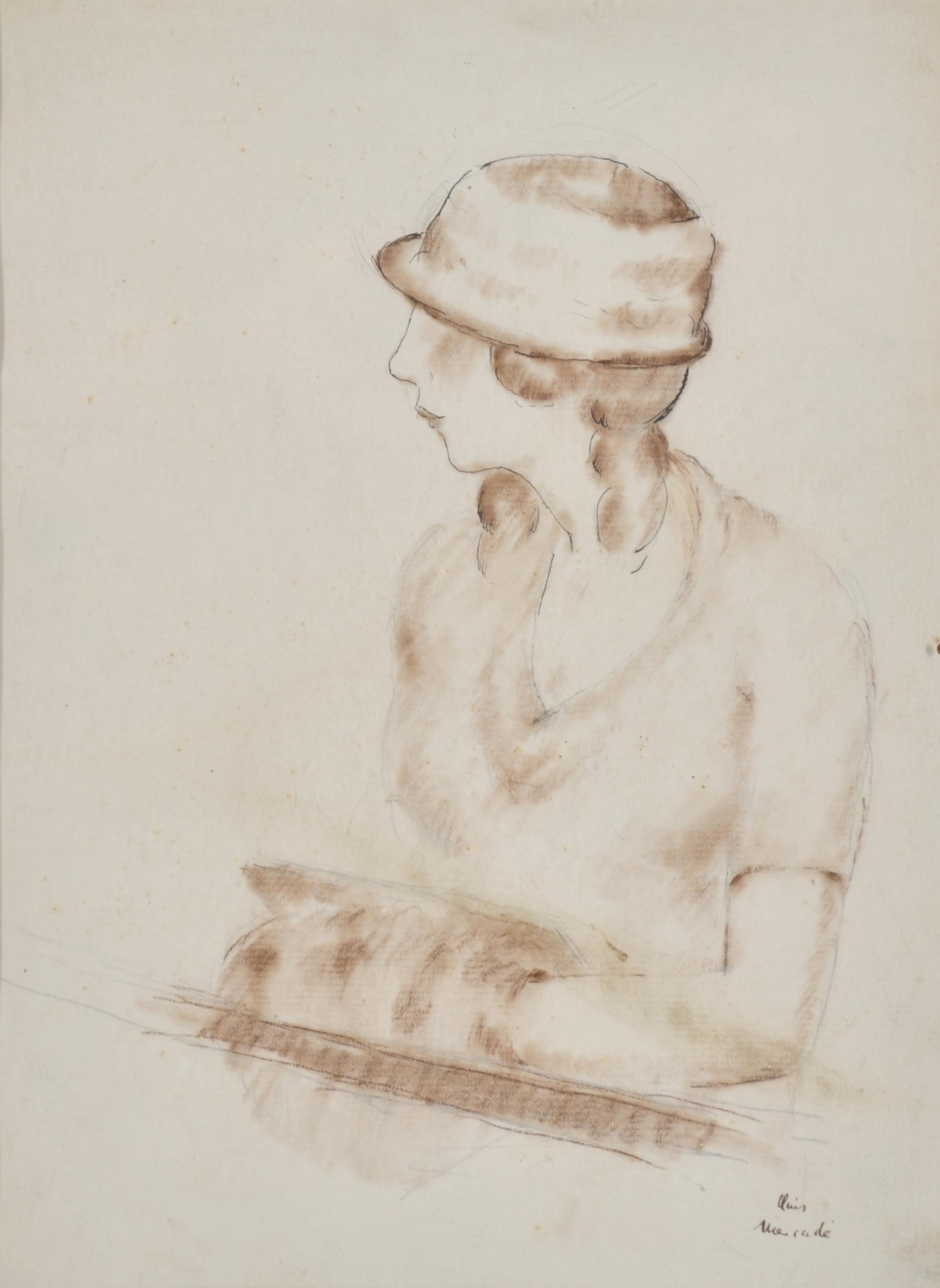 LLUÍS MERCADÉ (1898-?).  "Retrato dama".