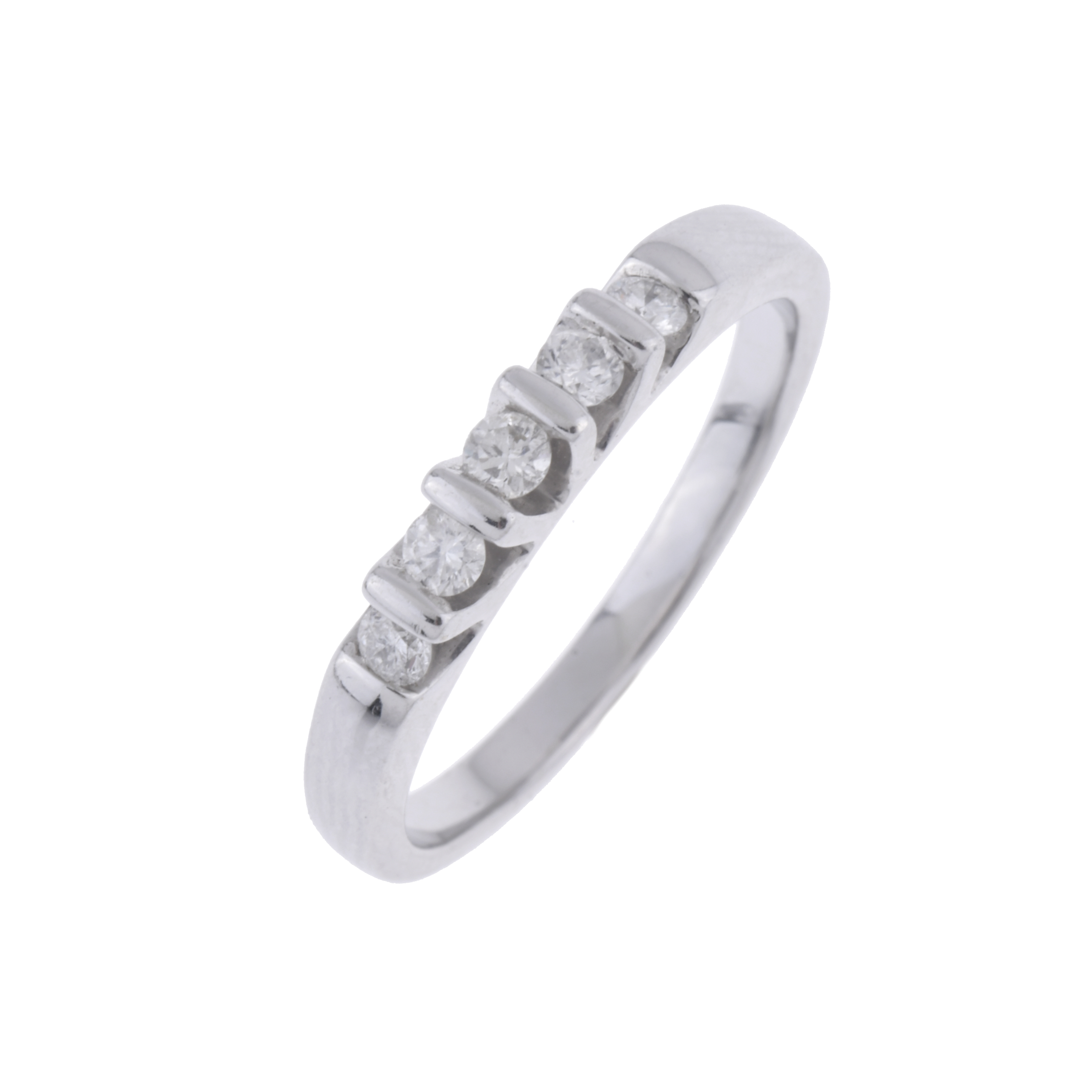 Sortija cinquillo de diamantes.