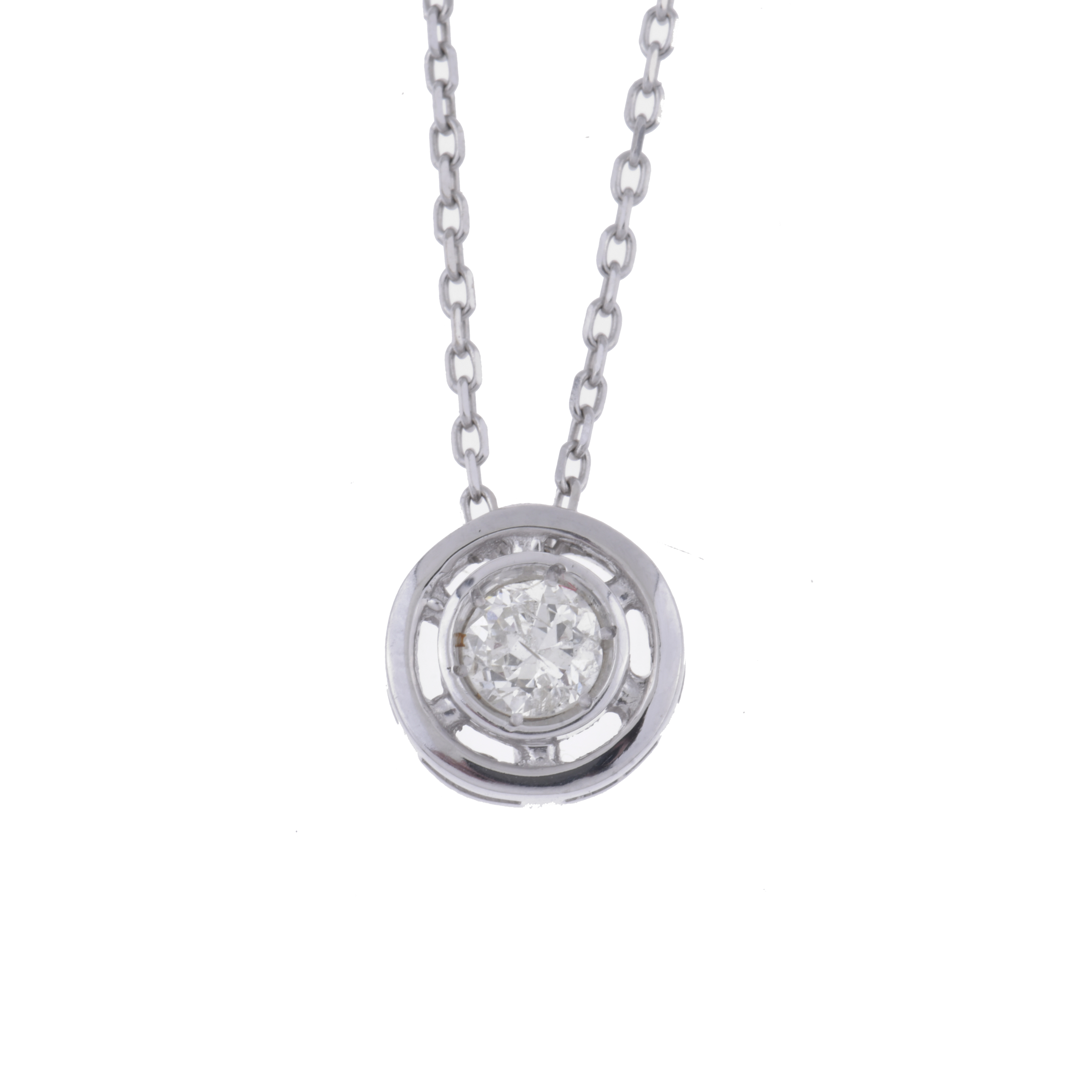 Colgante con chatón de diamante.