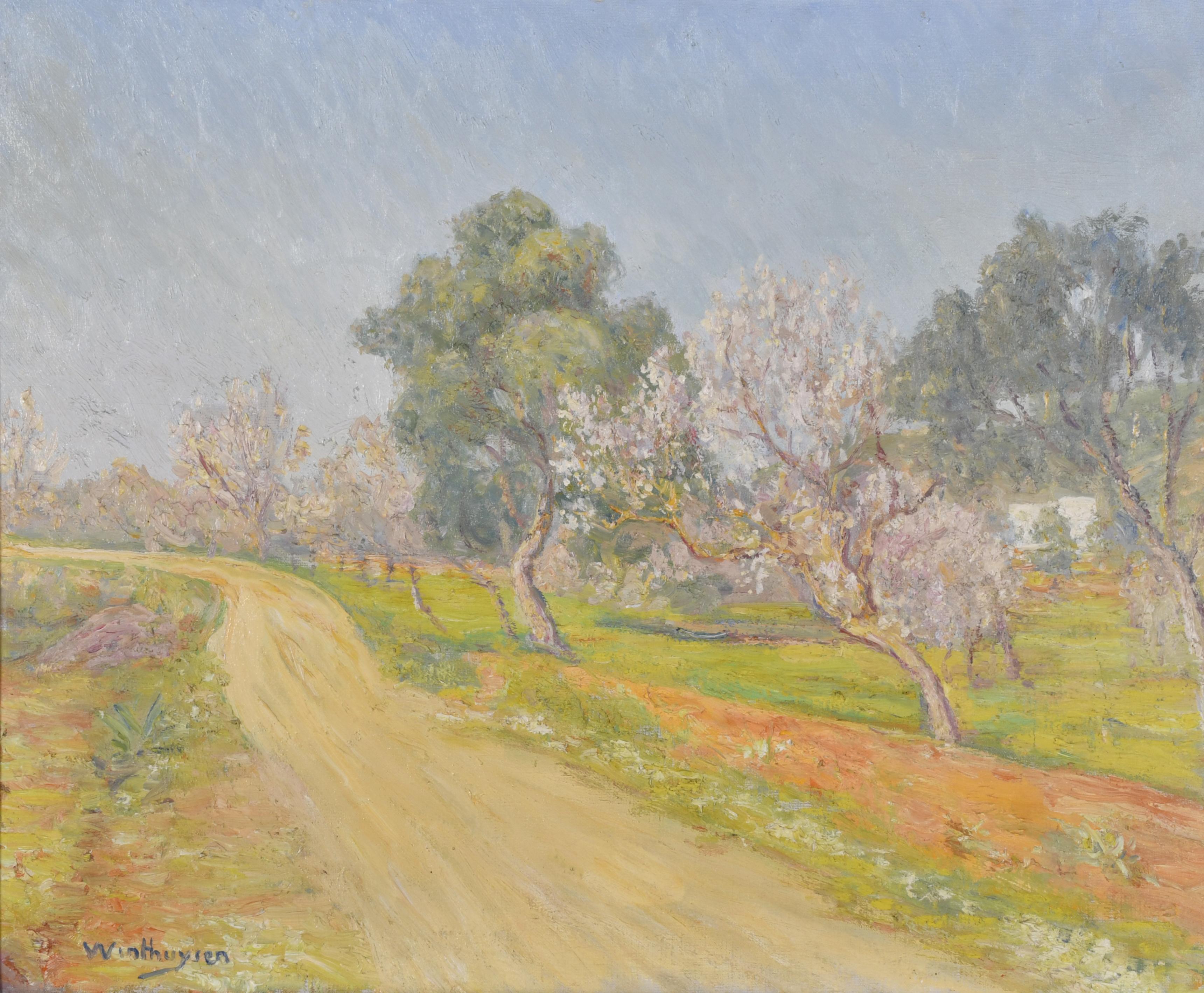 JAVIER WINTHUYSEN LOSADA (1874-1956).  "Camino con almendro