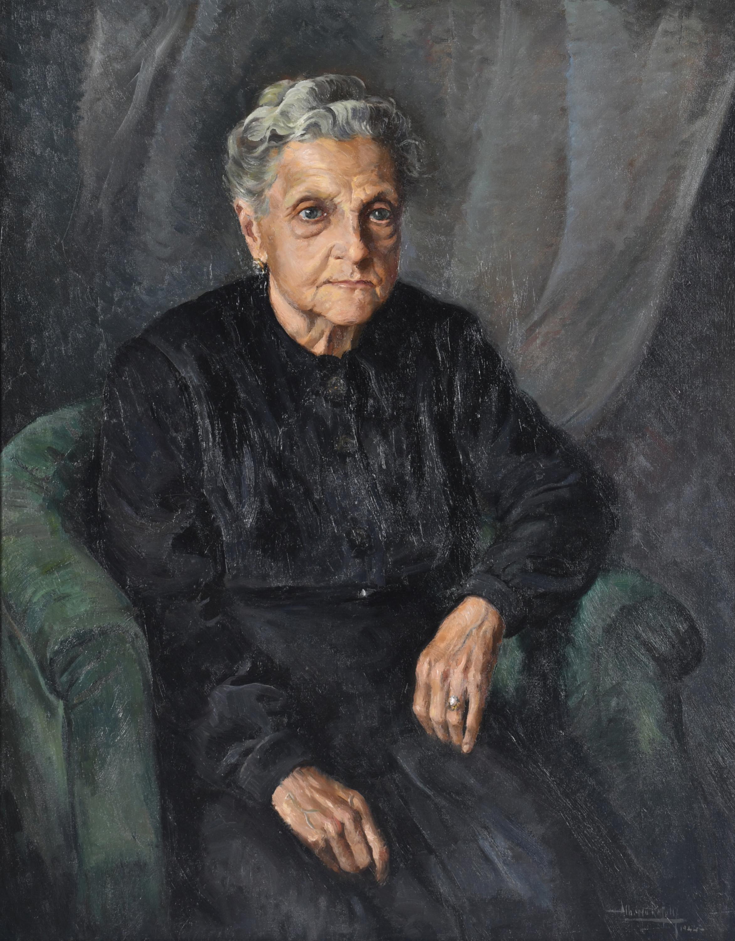 ALBERT RÀFOLS CULLARÉS (1892-1986).  "Retrato señora de Ome