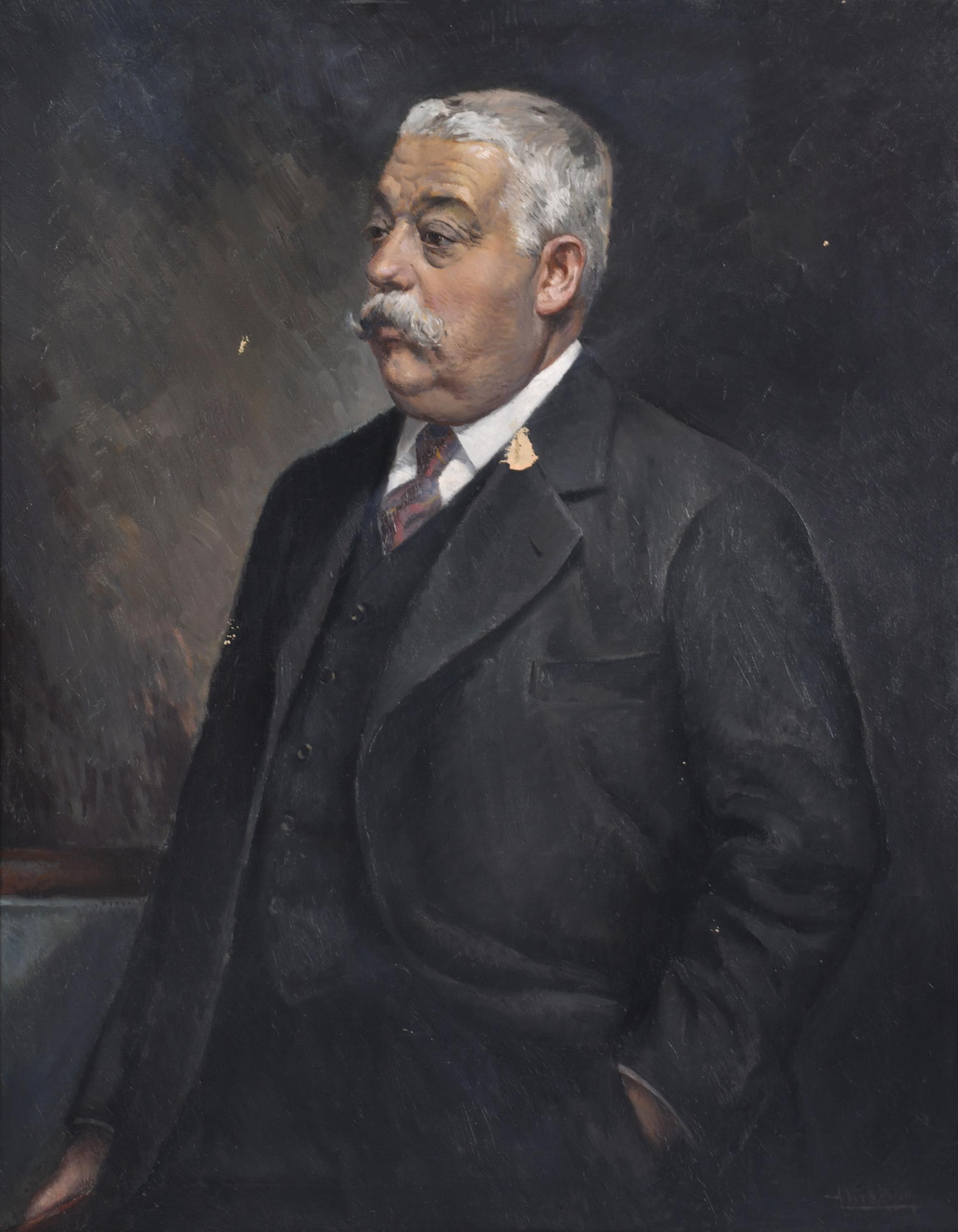 ALBERT RÀFOLS CULLARÉS (1892-1986).  "Retrato caballero", 1
