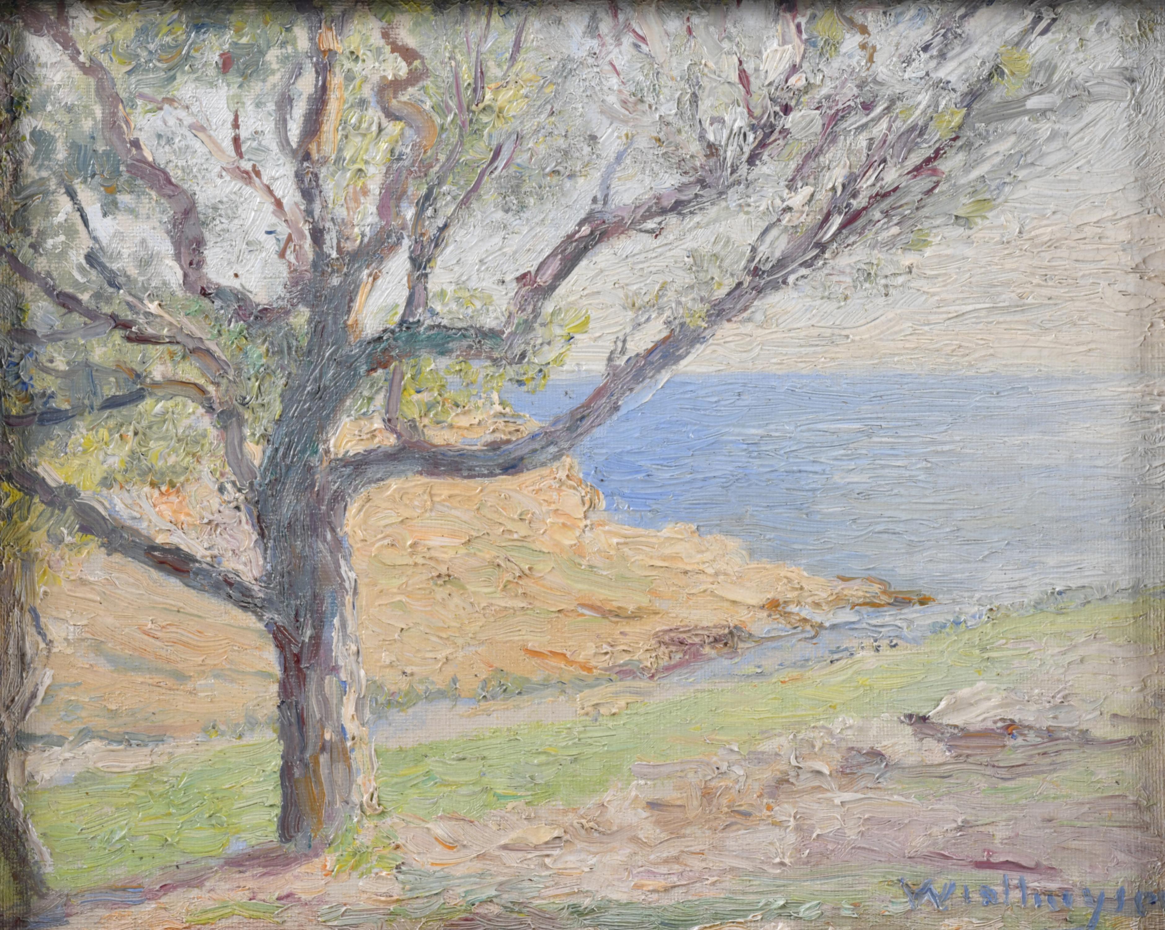 JAVIER WINTHUYSEN LOSADA (1874-1956).  "Paisaje con árbol".