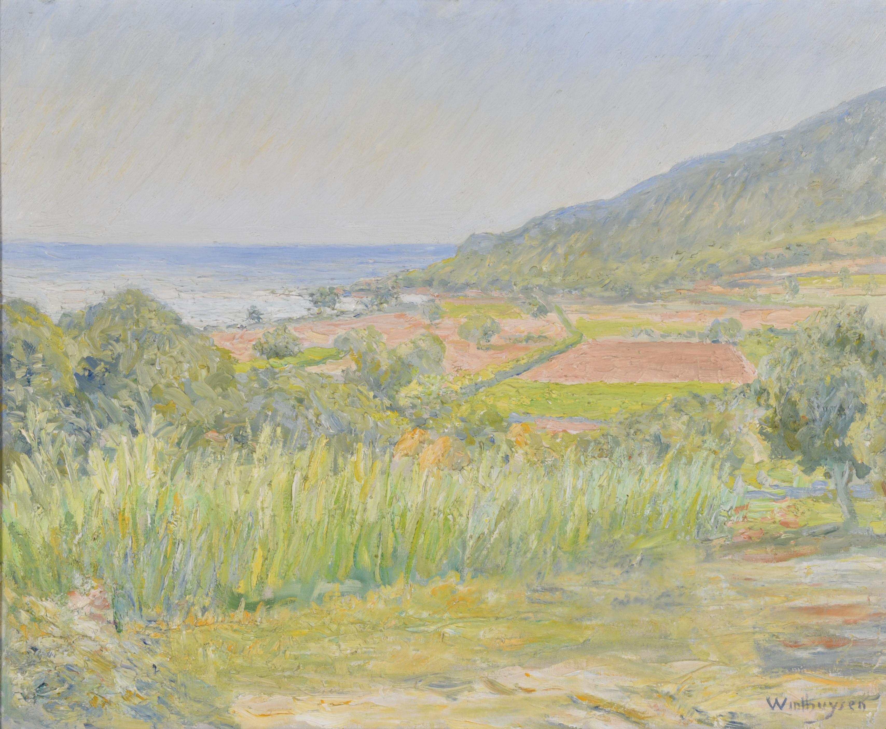 JAVIER WINTHUYSEN LOSADA (1874-1956).  "Paisaje costero".