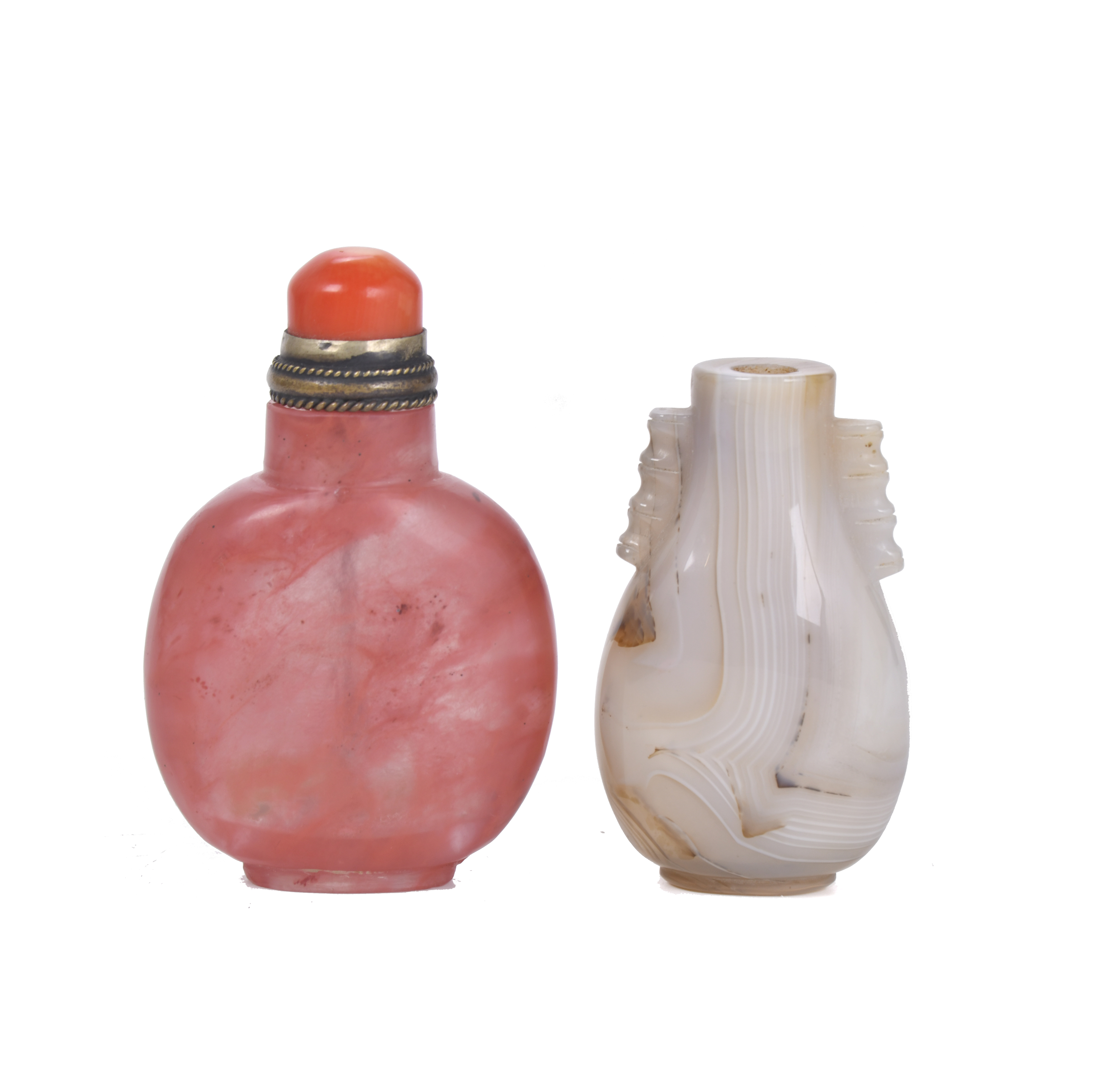 ESCUELA CHINA, SIGLO XX. Lote de dos botellas de rapé. 