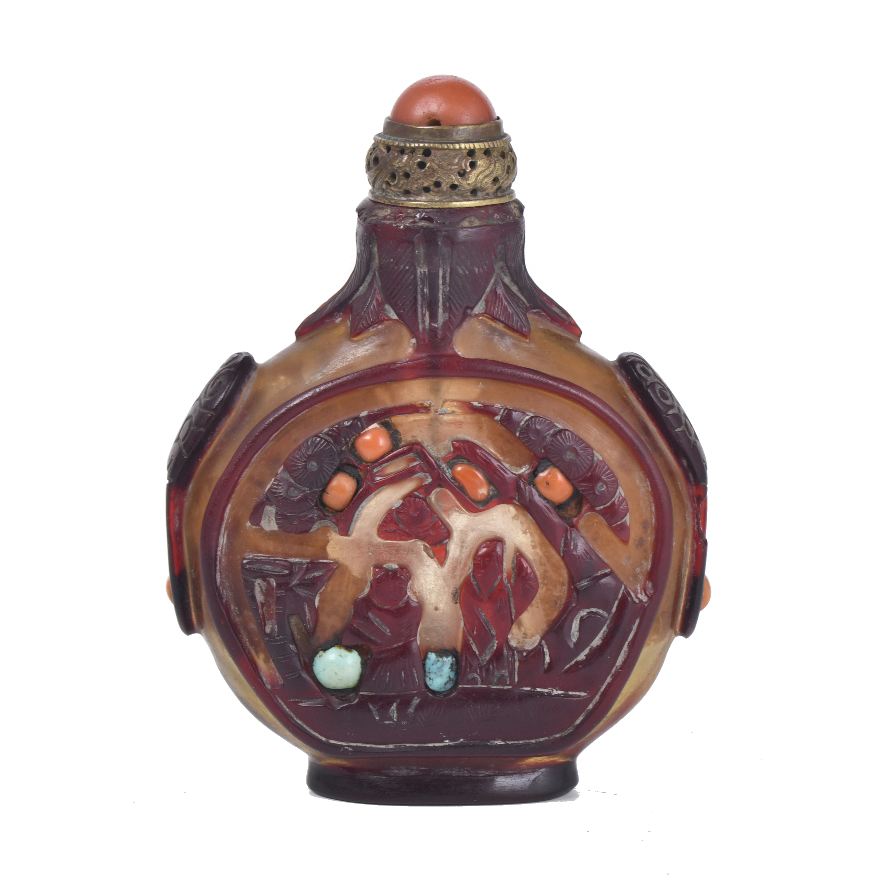ESCUELA CHINA, SIGLO XX. Botella de rapé.
