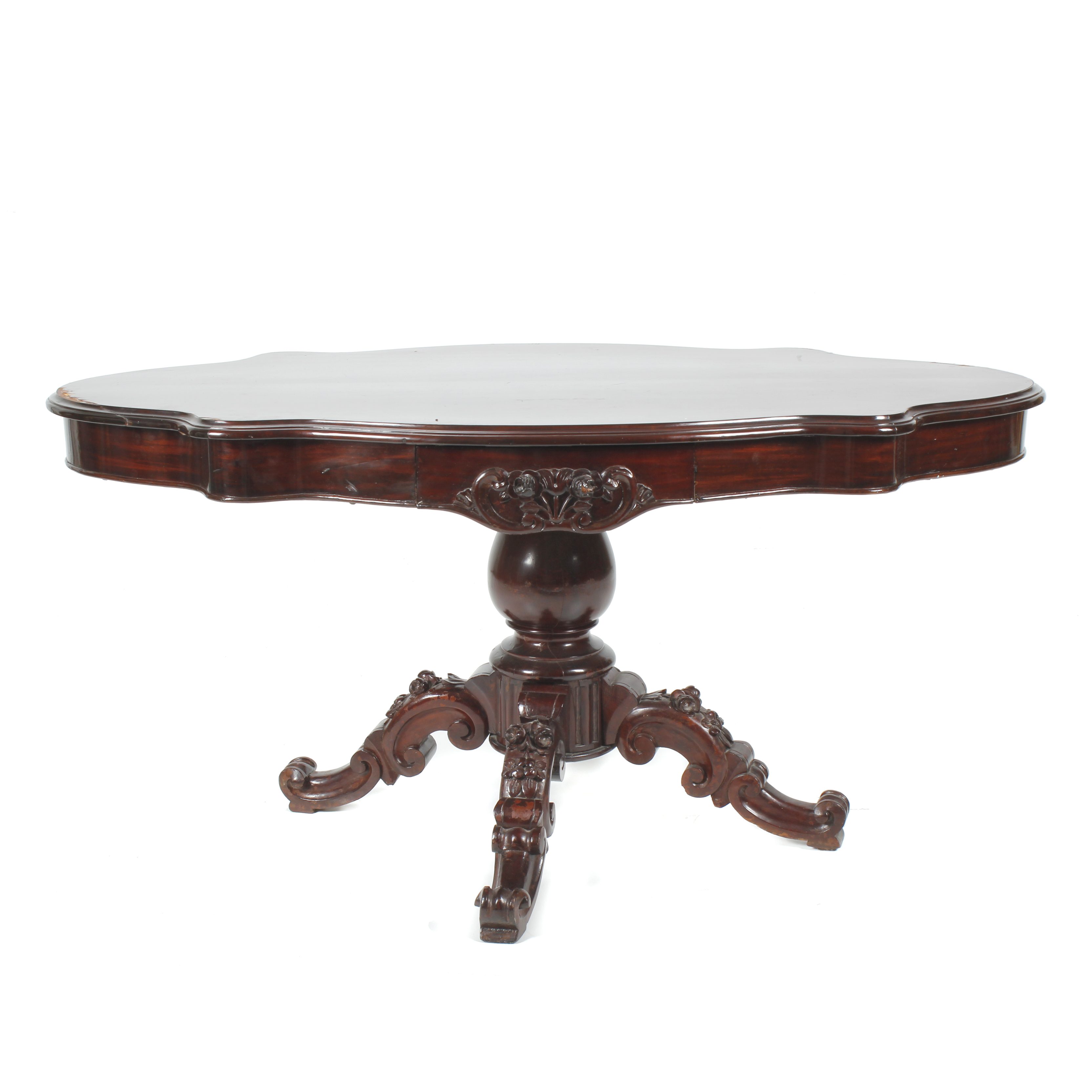 MESA VELADOR ESTILO VICTORIANO, PRIMERA MITAD SIGLO XX.