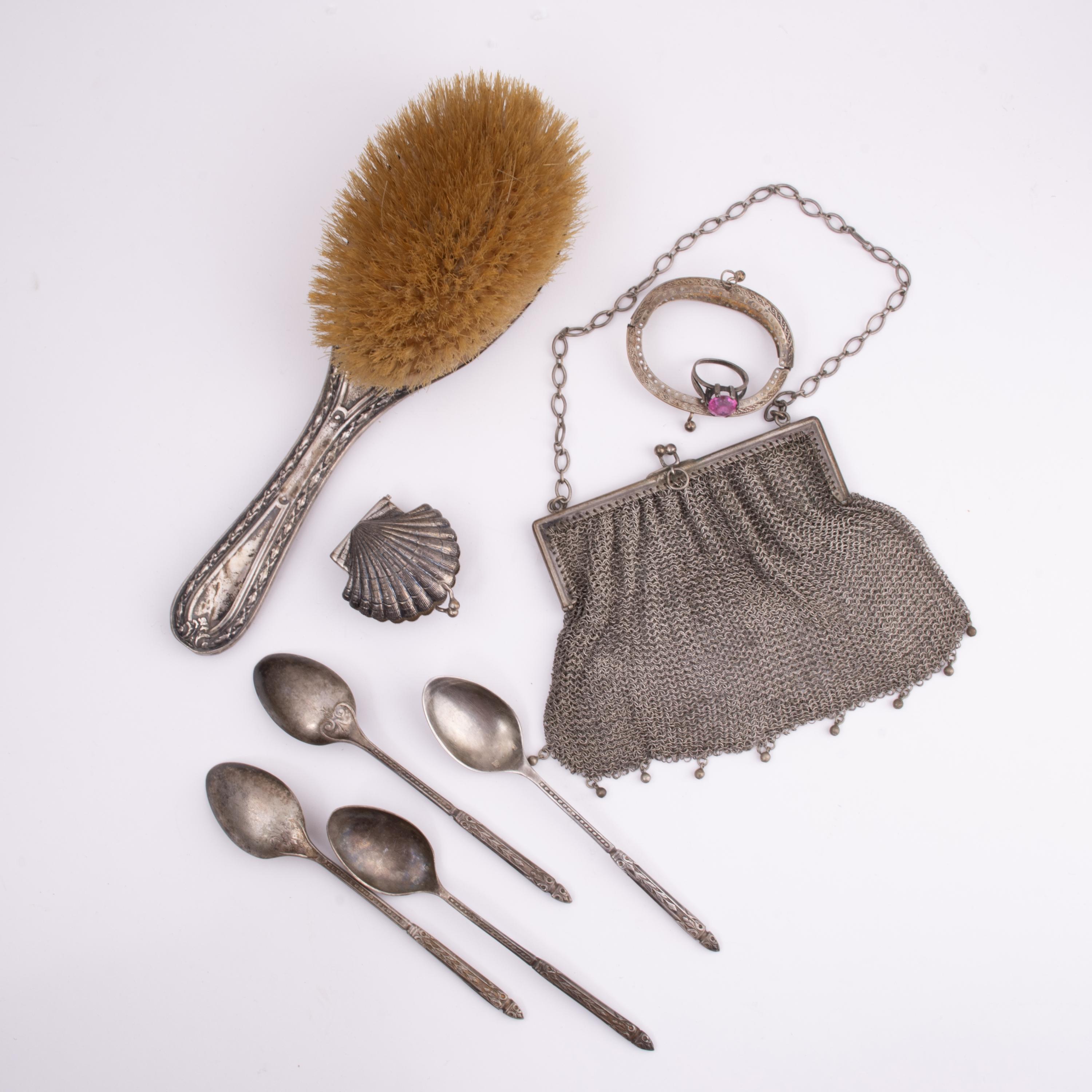 Various silver objects, 20th century.