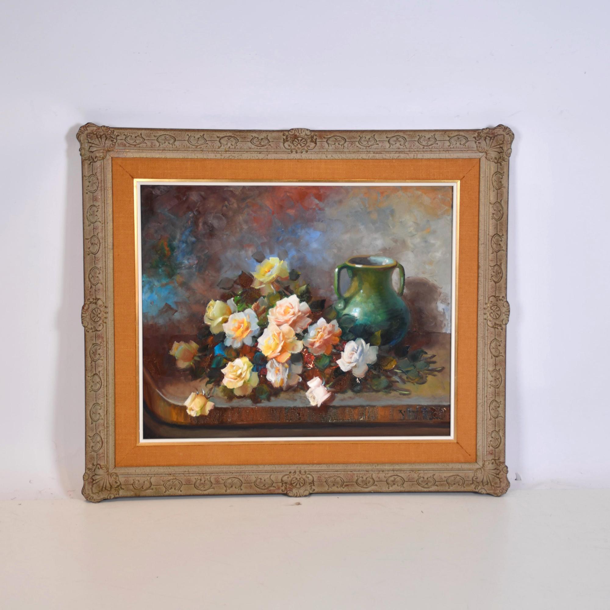 RAMÓN CRUZ (20TH CENTURY).  &#39;Flowers&#39;.