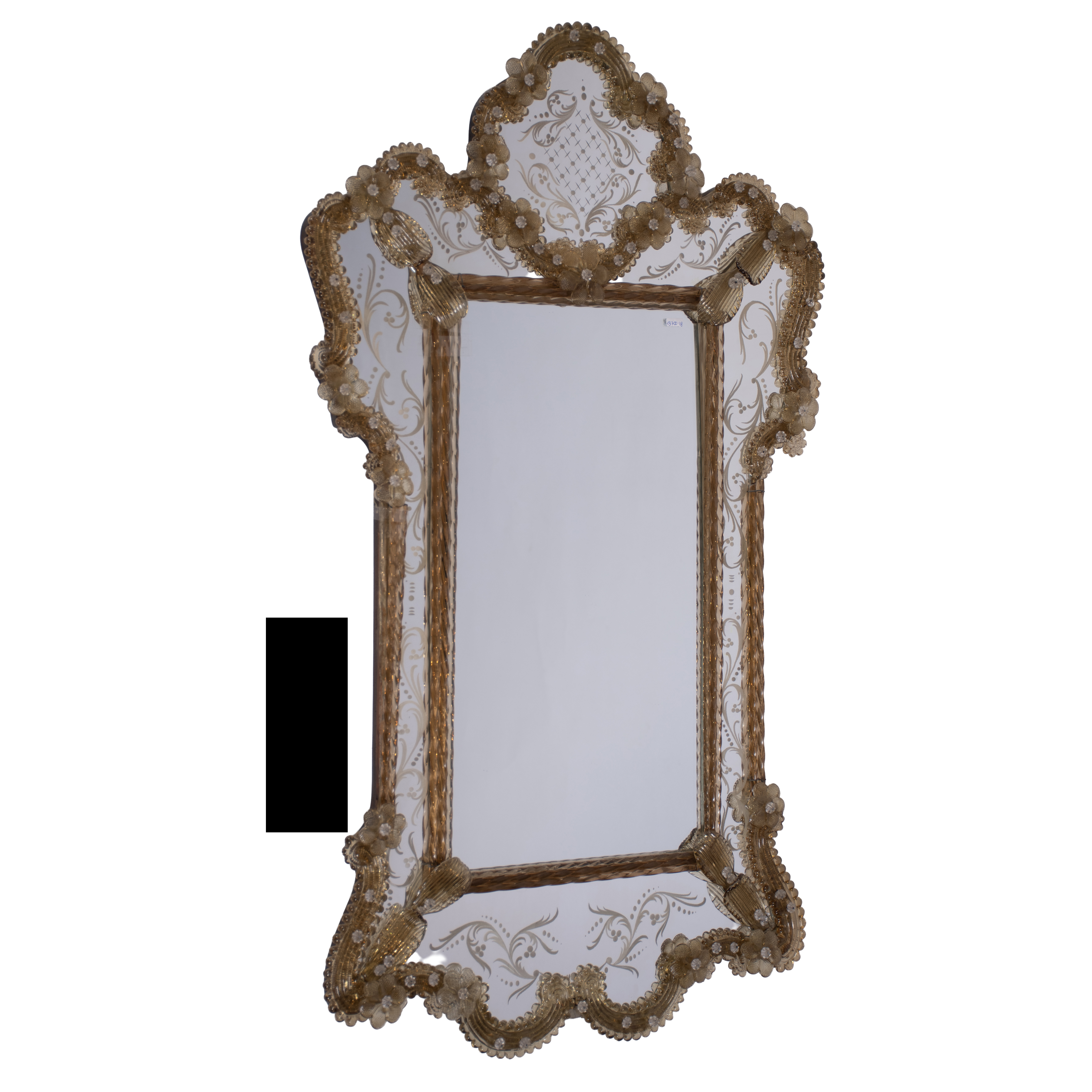 Venetian wall mirror, mid 20th century.