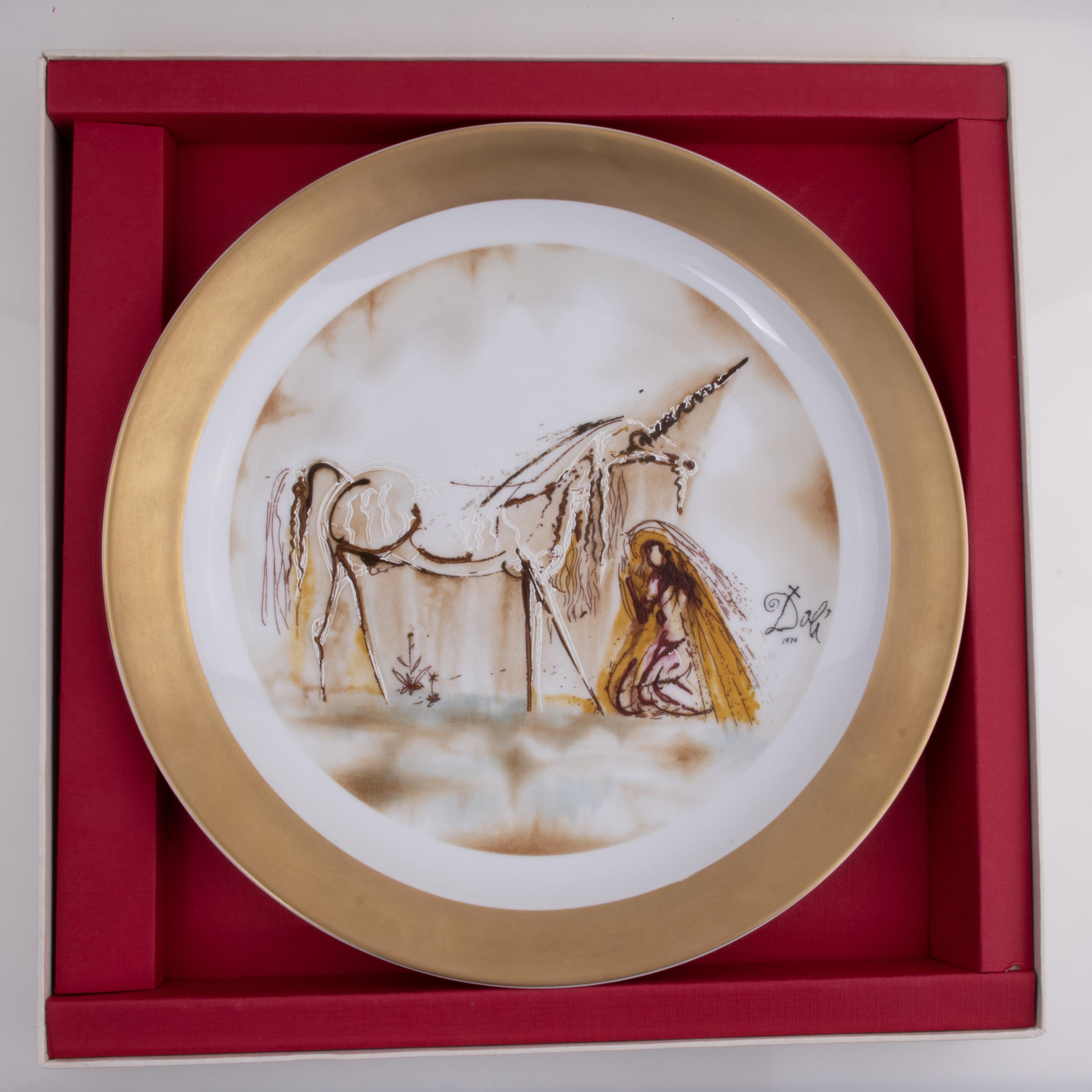 SALVADOR DALÍ I DOMÈNECH (1904-1989). Set of four dishes fr