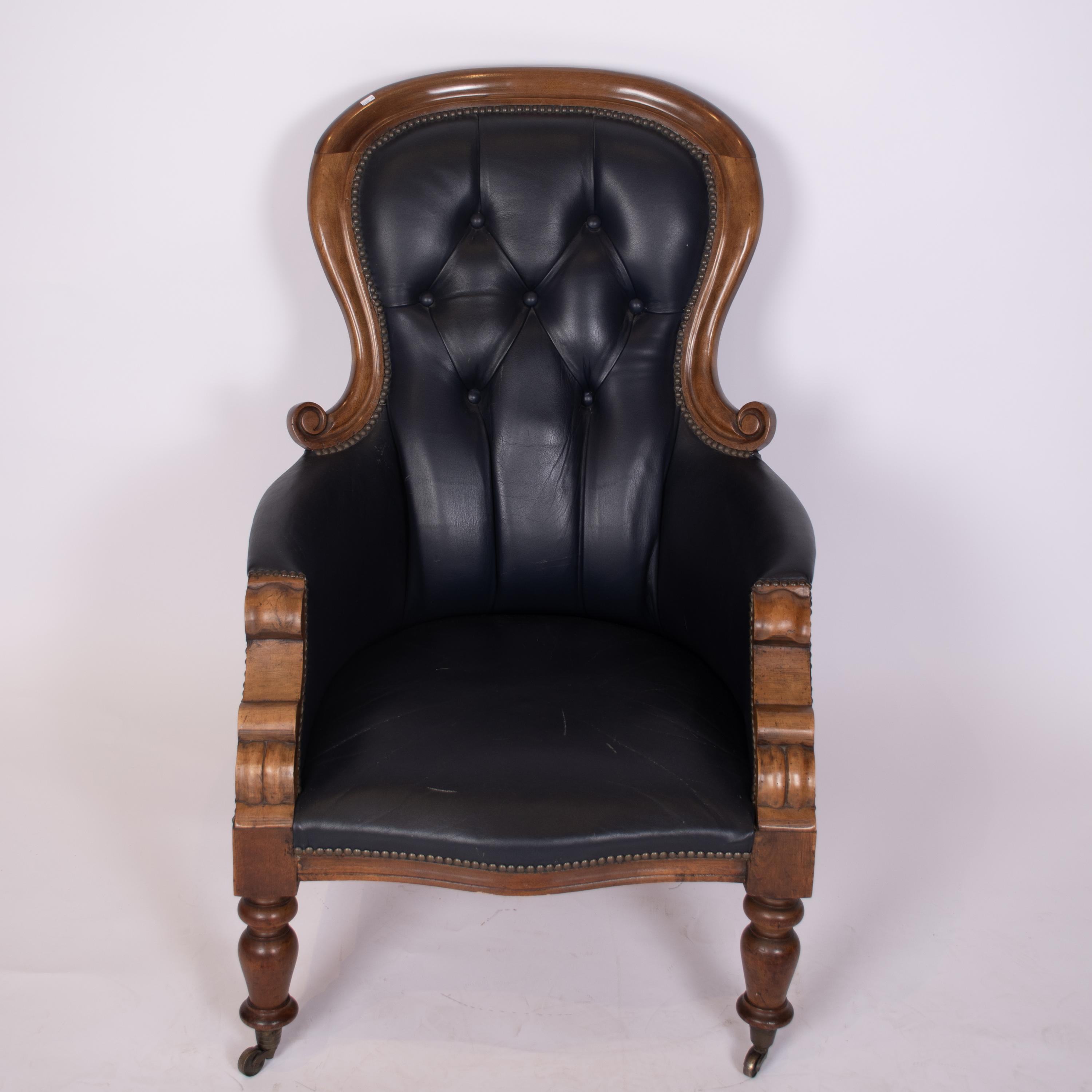Victorian-style armchair, 20th century.