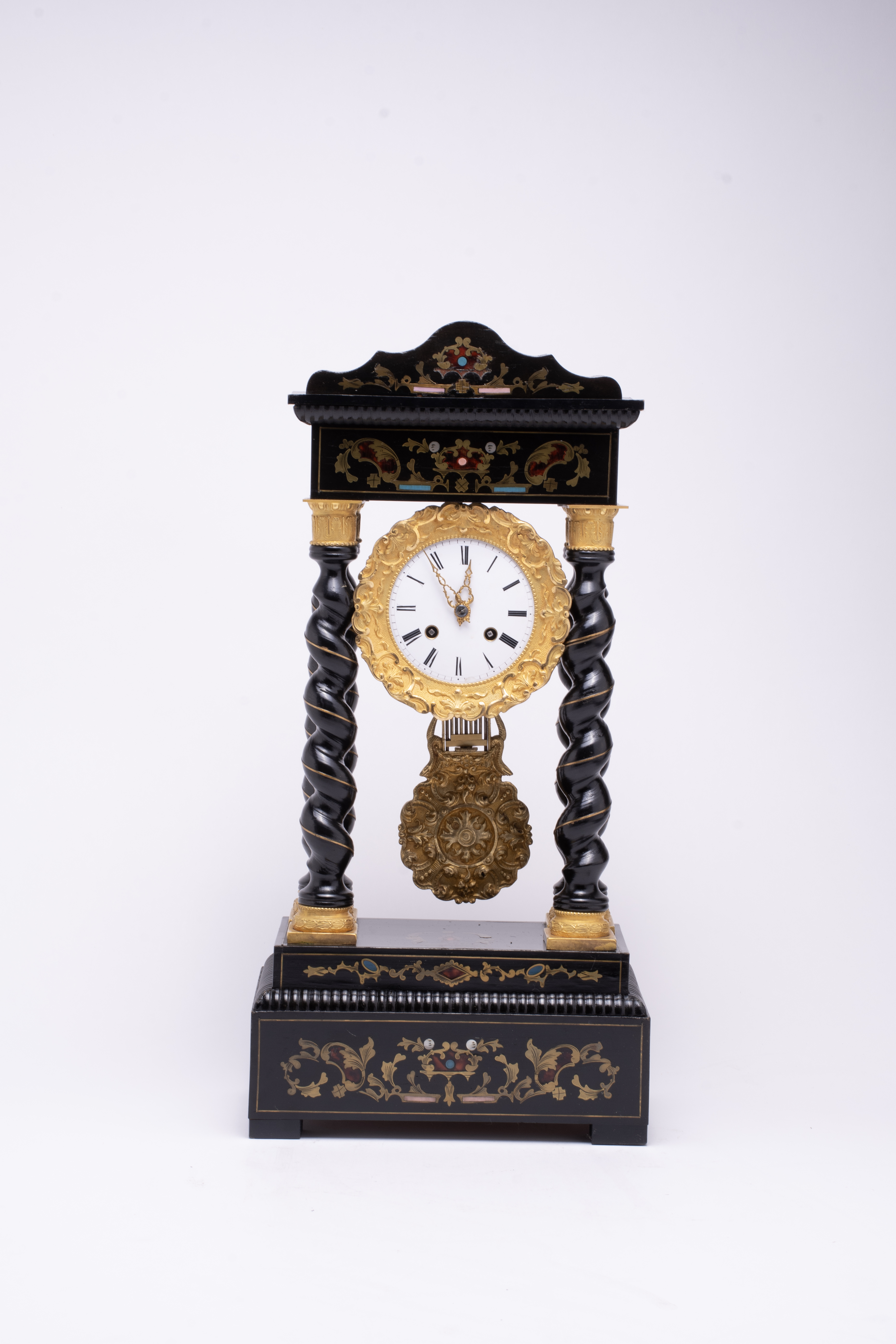 Napoleon III portico table clock, 19th century