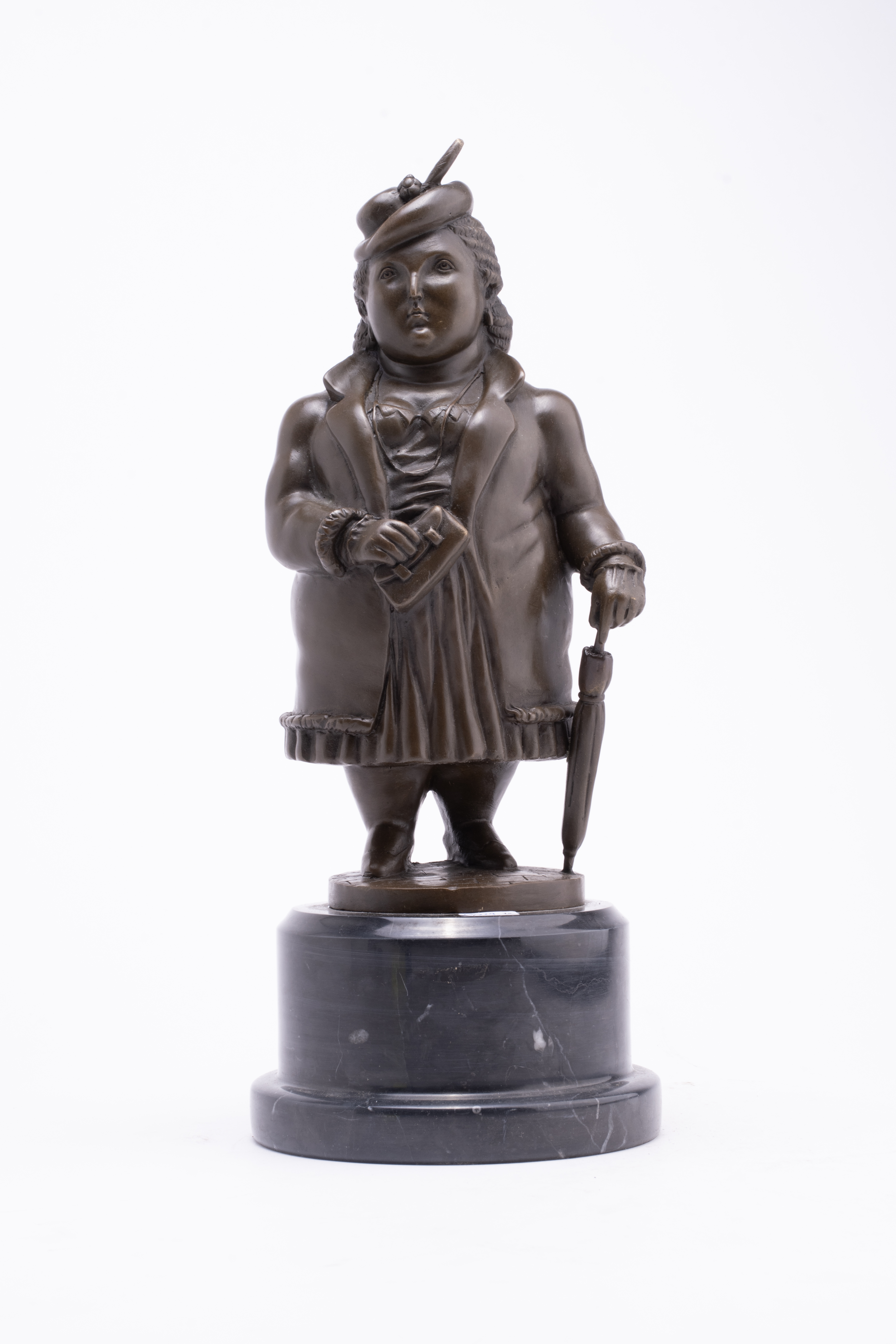 AFTER MODELS BY FERNANDO BOTERO (1932 - 2023).  &#39;Lady with 