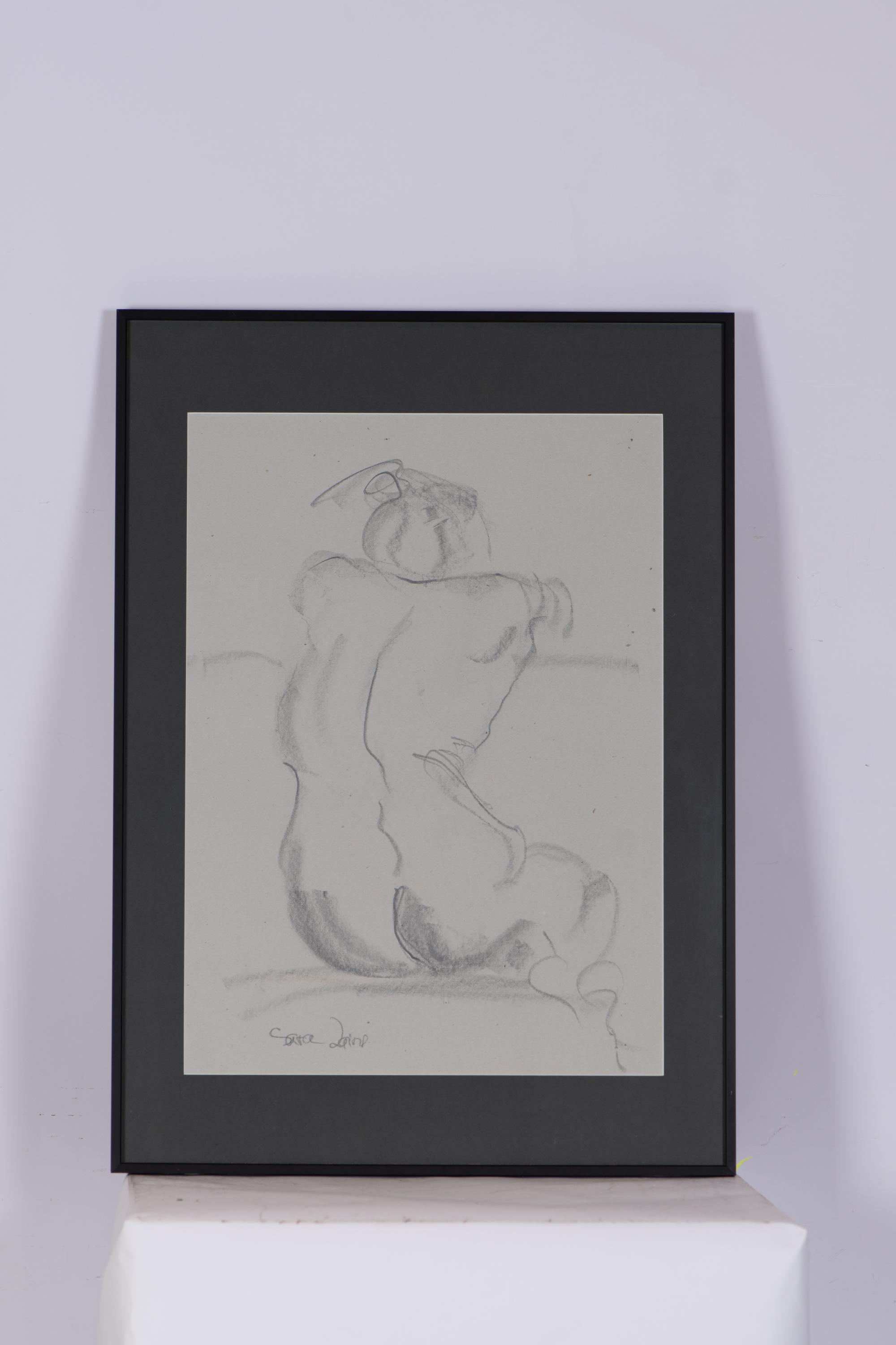 SARA LAINS Sketch of a female nude from behind.