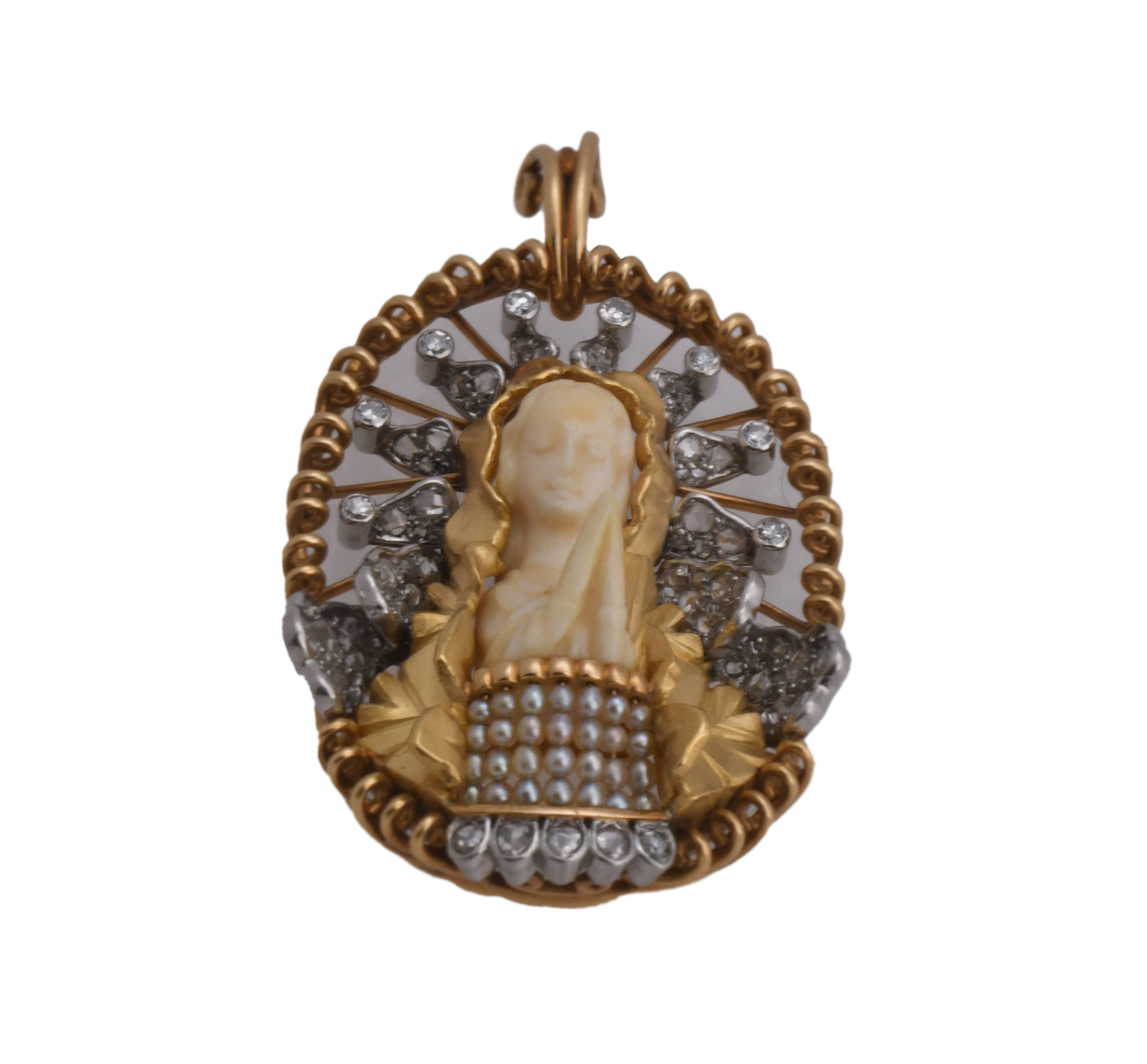 J. Roca. Pendant with a depiction of Madonna.