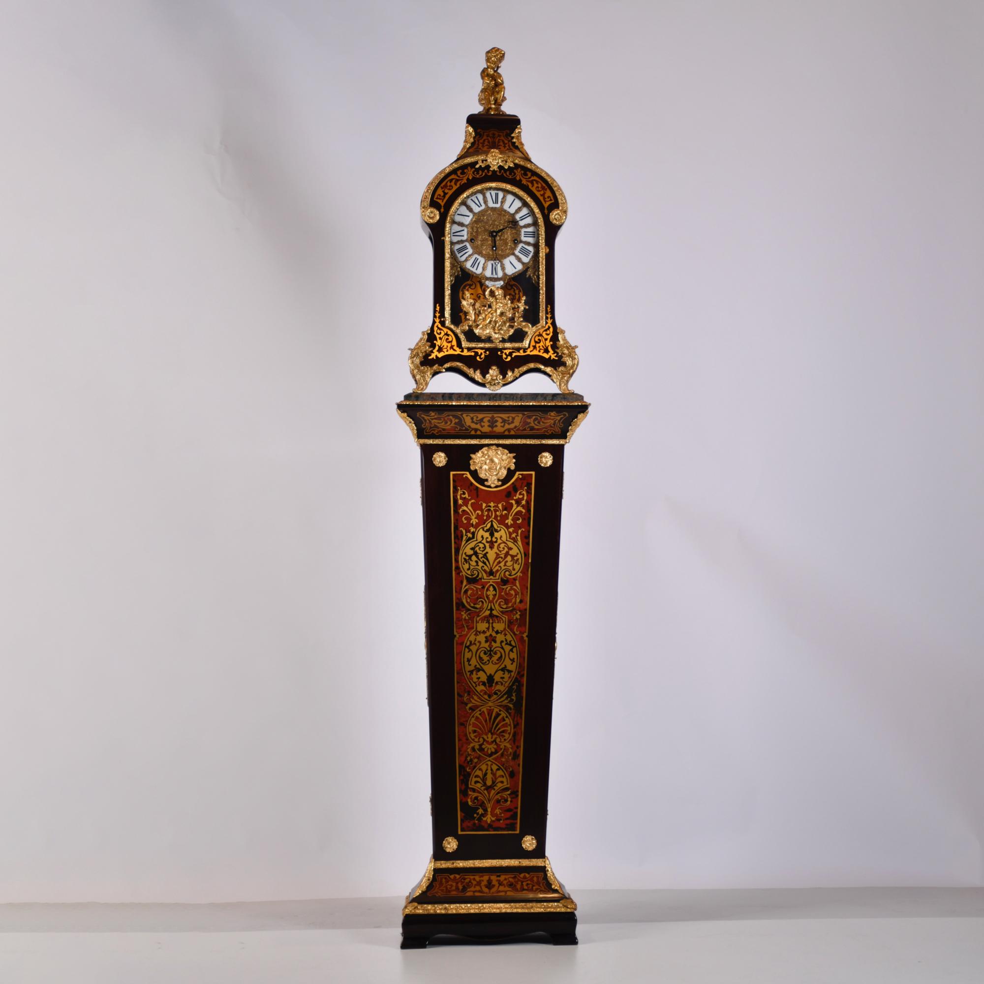 Napoleon III style table clock with base, 20th century.