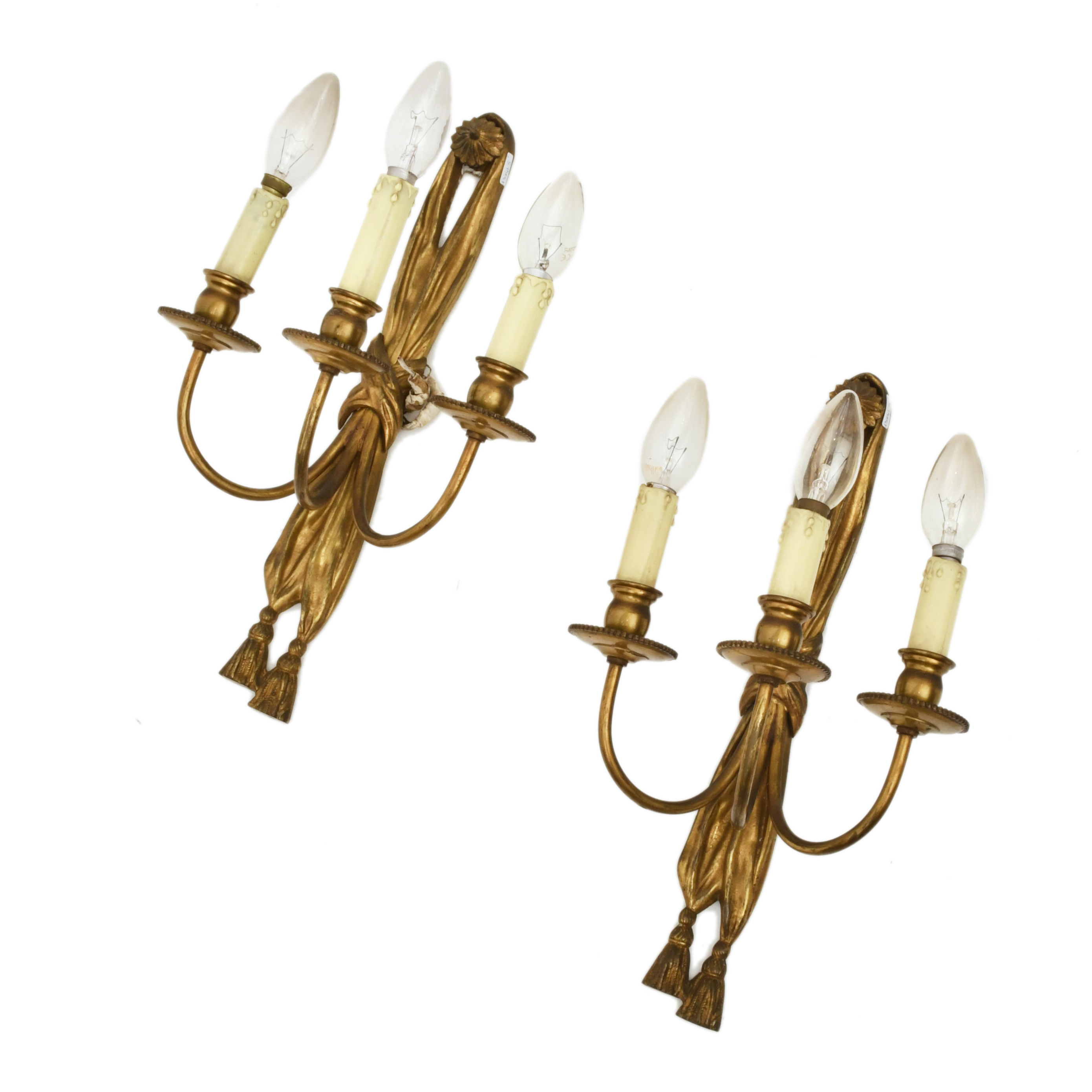 Pareja de apliques estilo Luis XVI, siglo XX