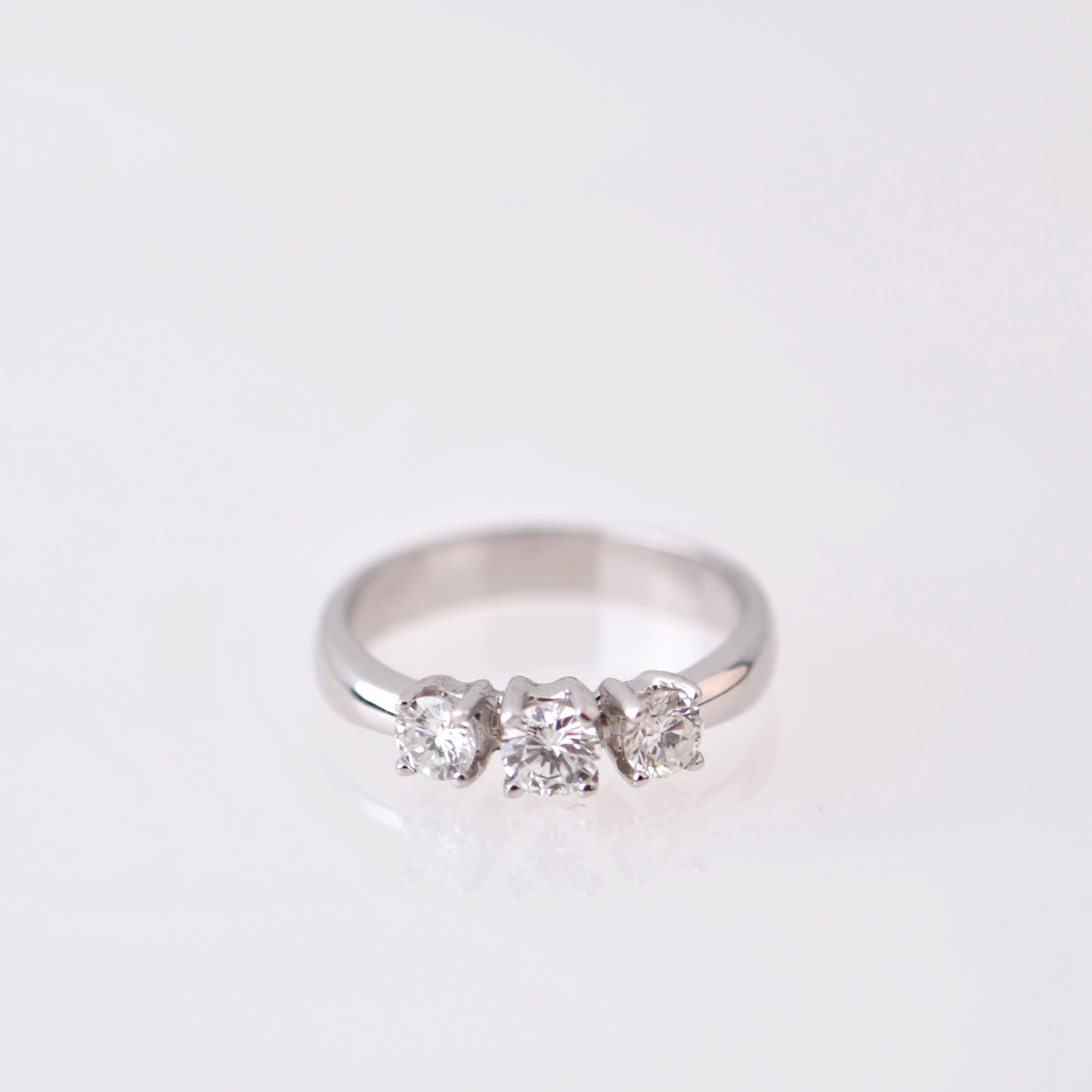 Diamonds triplet ring.