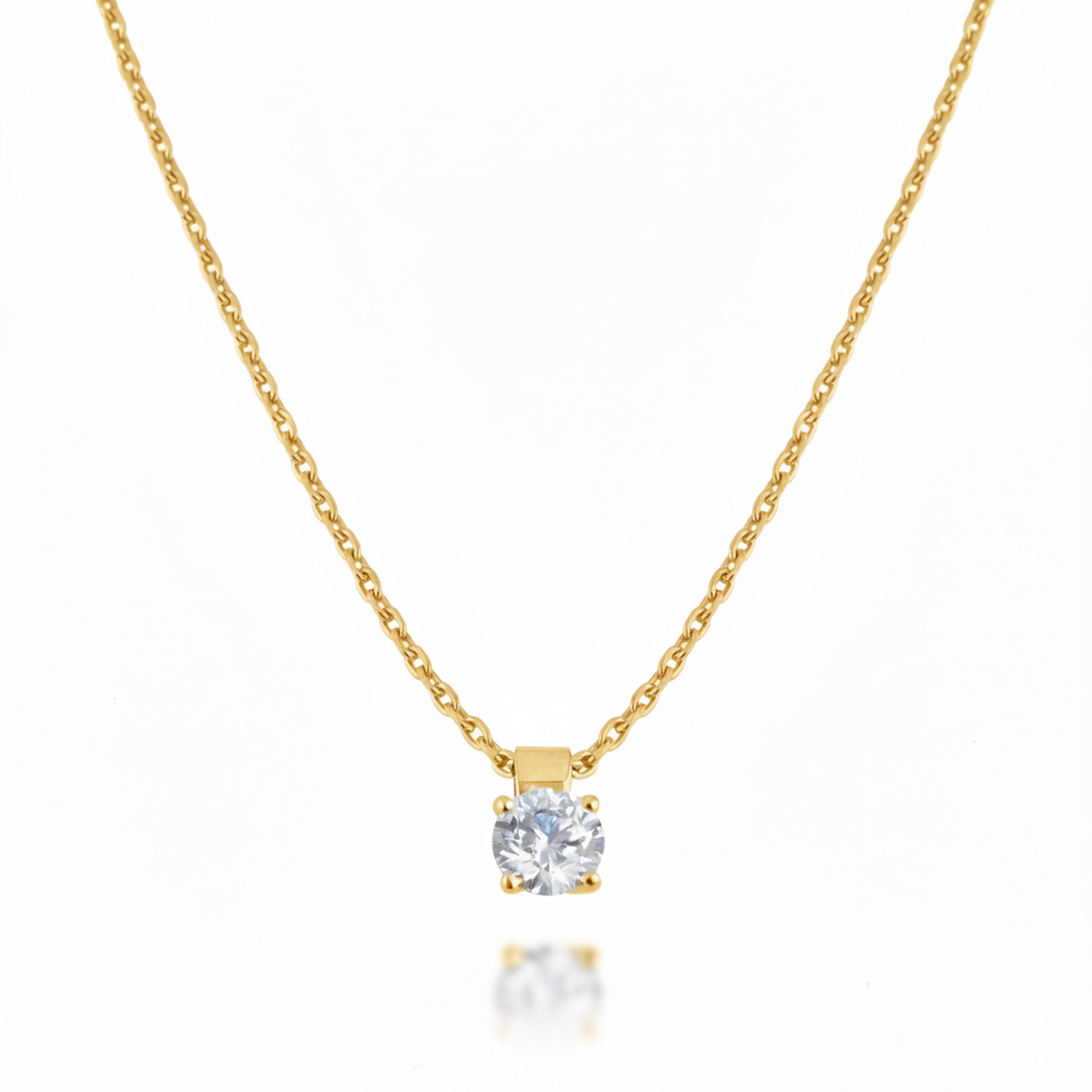 Pendant with diamond and claw setting.