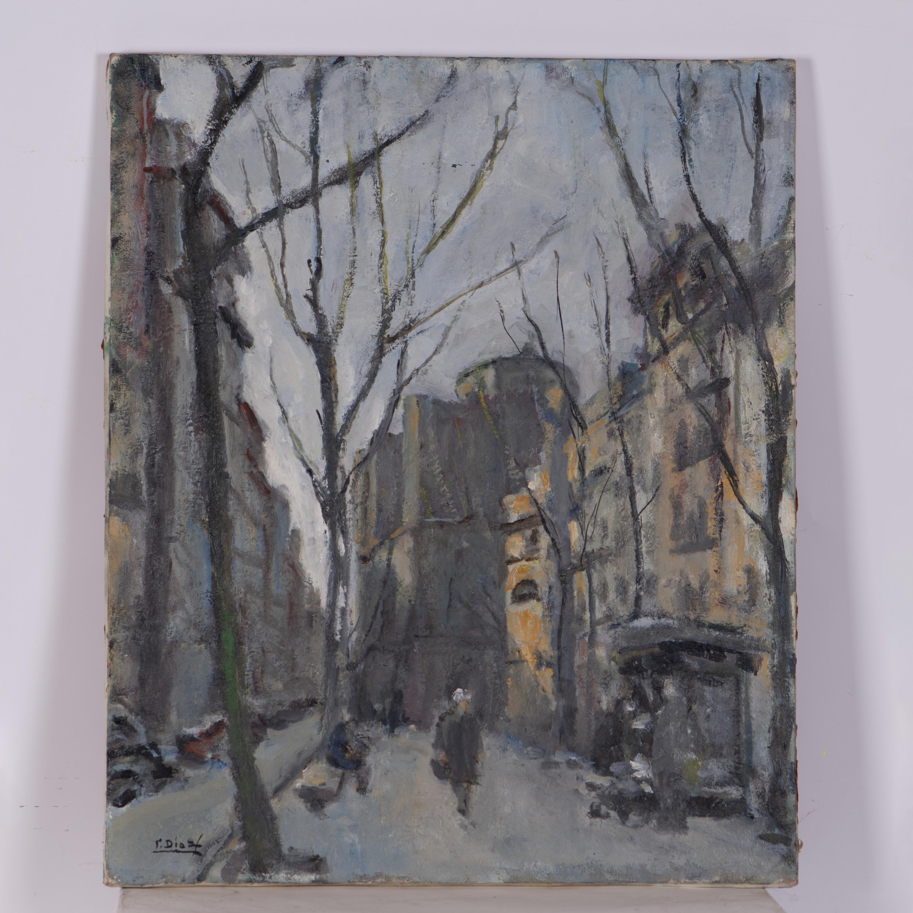 FRANCISCO DIAZ SÁNCHEZ (1912 - ?) &#39;Urban landscape&#39;.