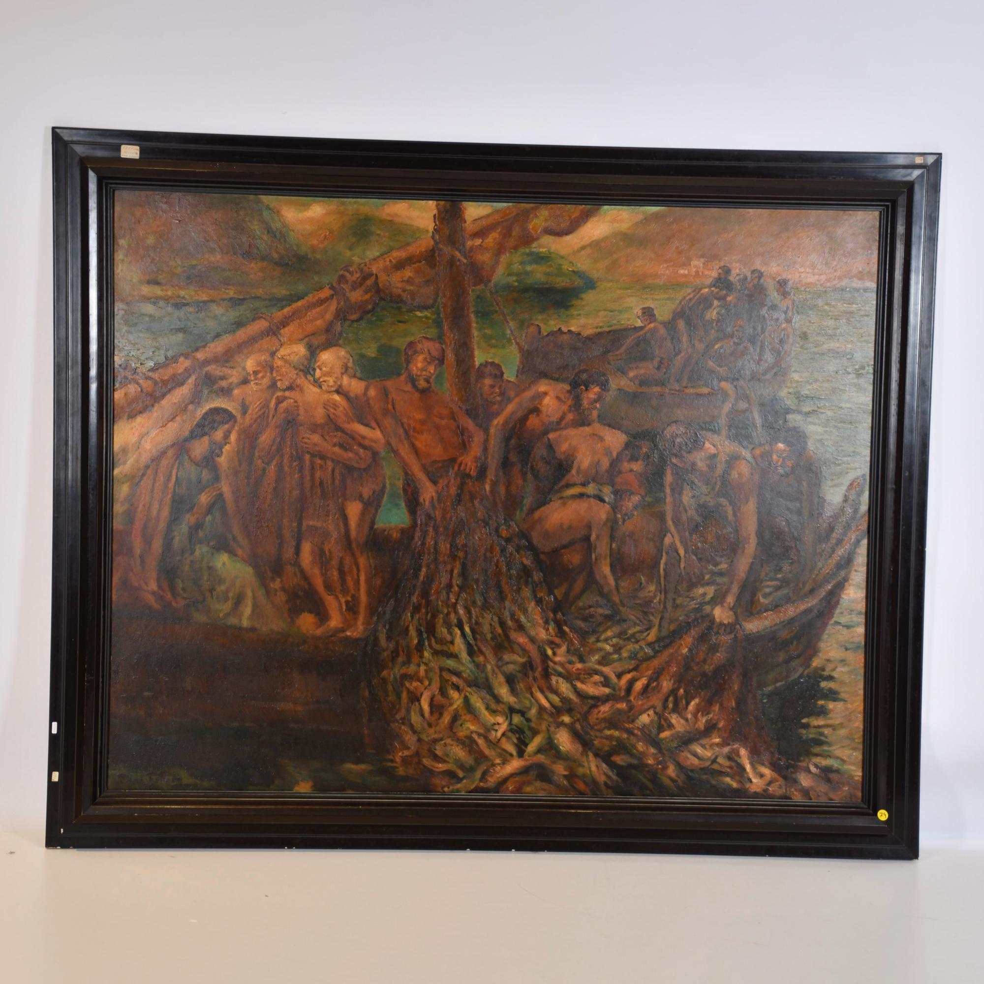 RAFAEL ESTRANY Y ROS (1884-1958). ‘Miraculous fishing’.