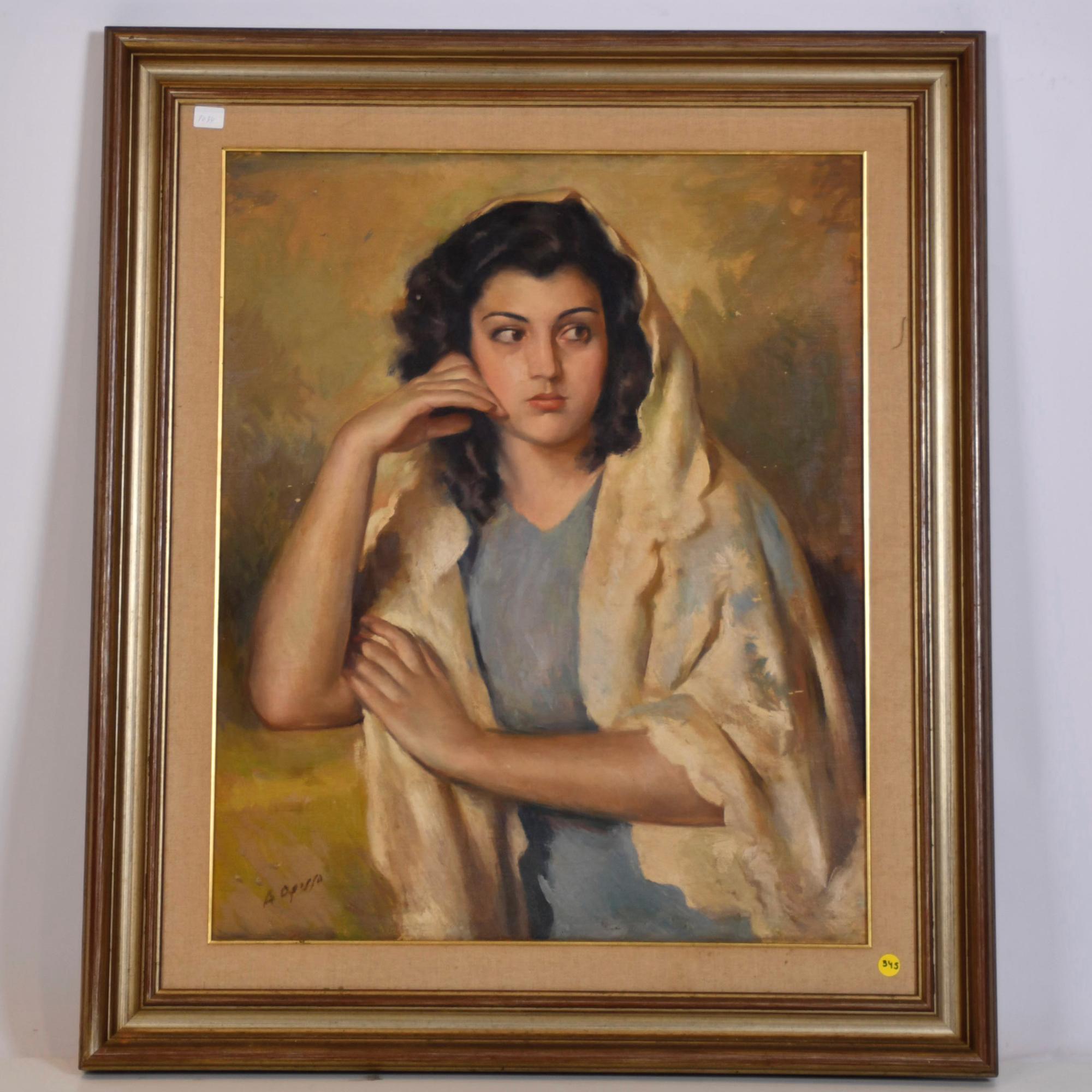 ALFRED OPISSO CARDONA (1907-1980). &#39;Girl with a shawl&#39;.