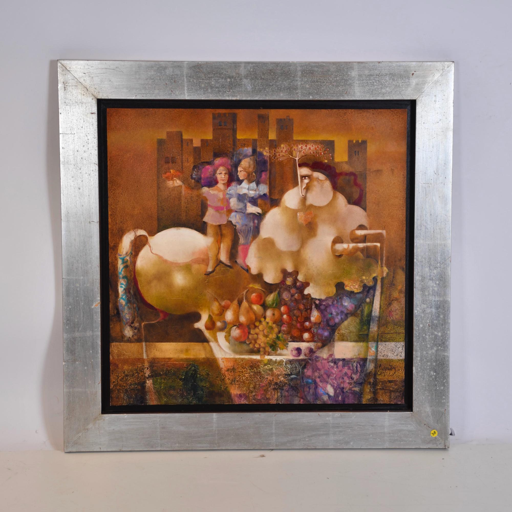 JOSEP BAQUÉS (1931-?).  &#39;Infants sobre el Equus&#39;, Toscana, 