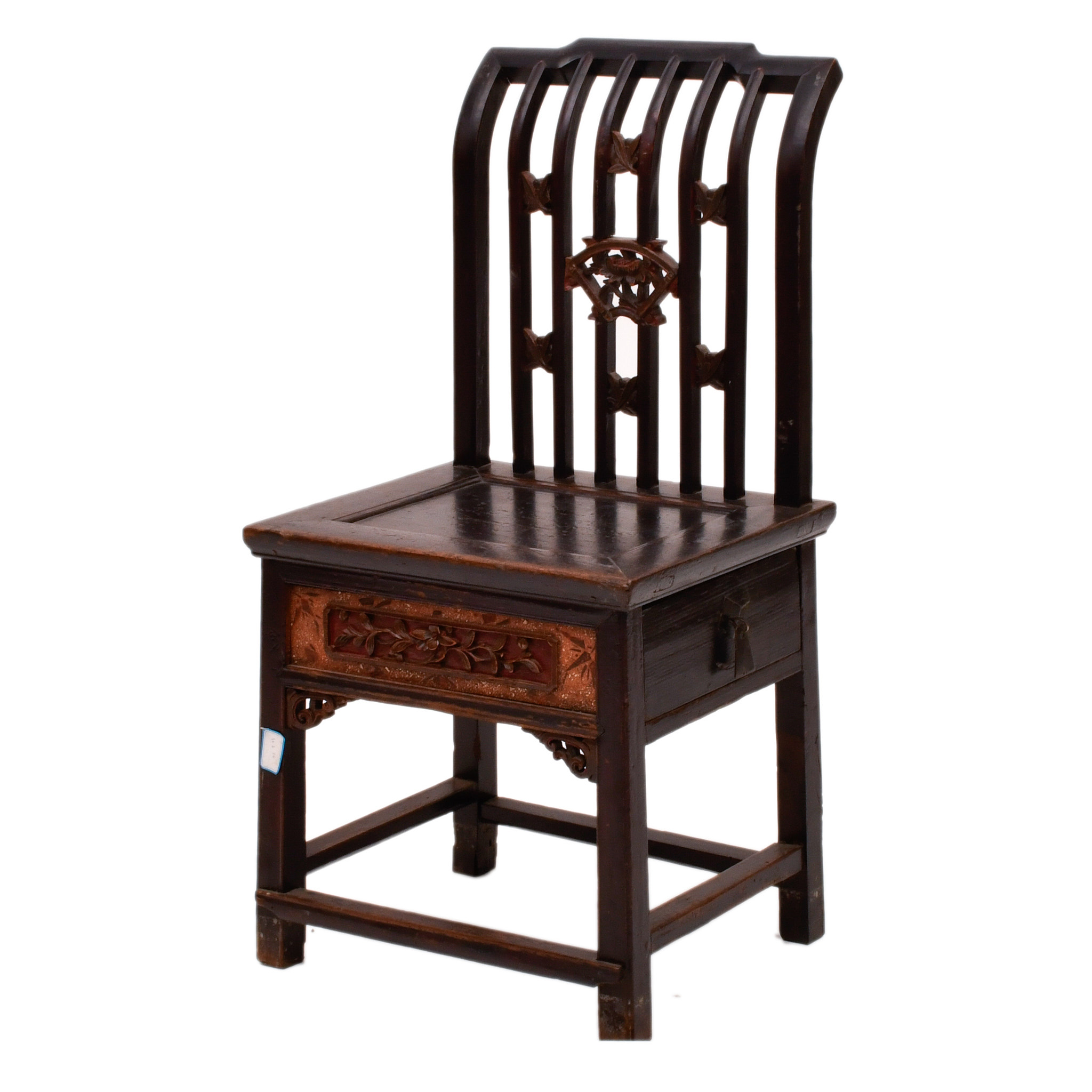 ESCUELA CHINA, DINASTÍA QING, SIGLO XIX. Silla baja