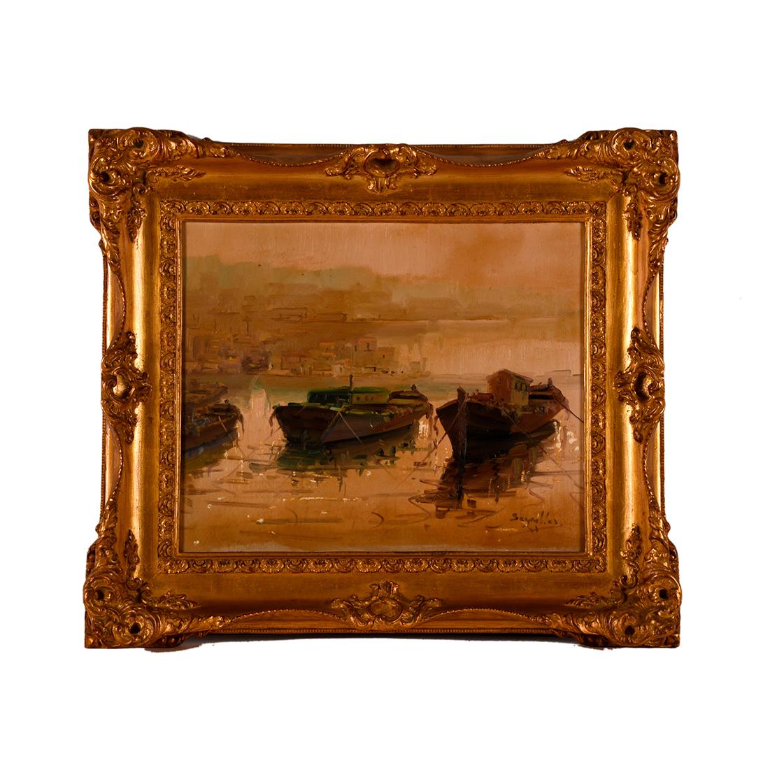 JOSEP SARQUELLA (1928-2000). "Barcas".