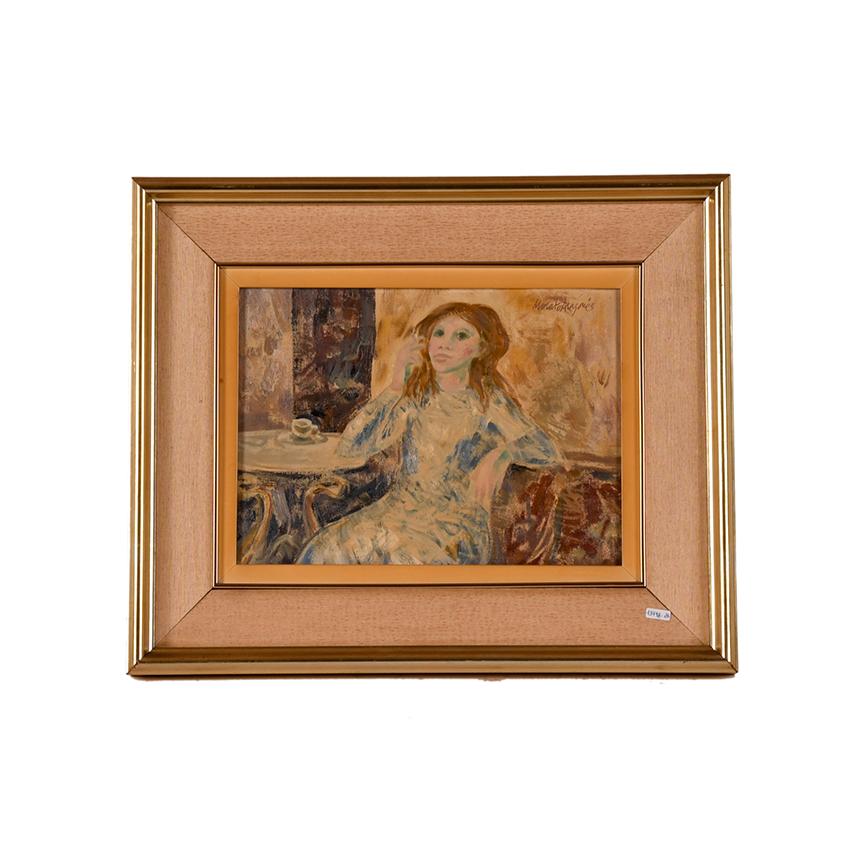 JOSEP MARIA MORATO ARAGONES (1923-2006). "Joven fumando".