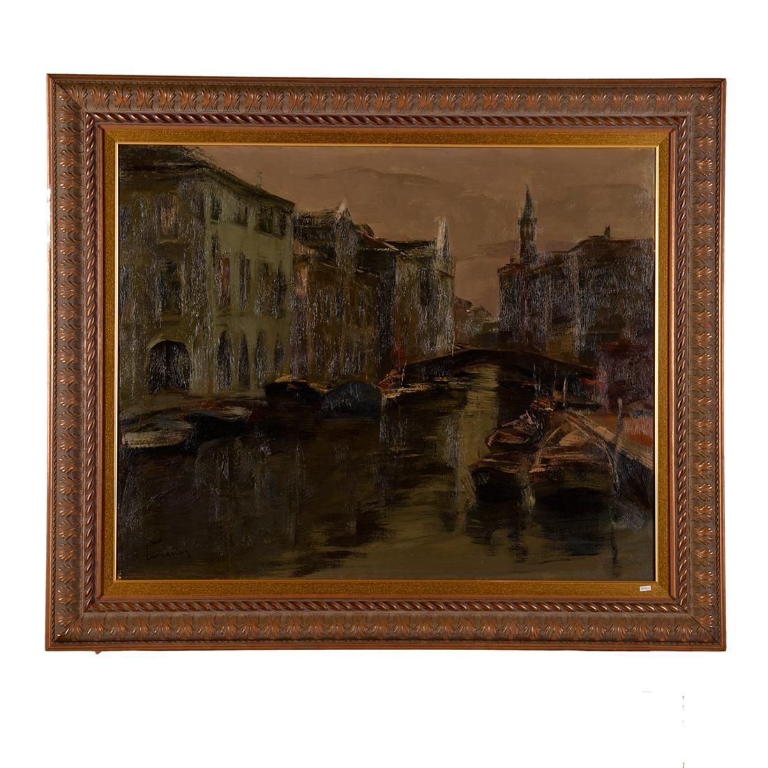 JOSEP CRUAÑAS FAGES (1942). "Canal de Venecia", 1987. 
