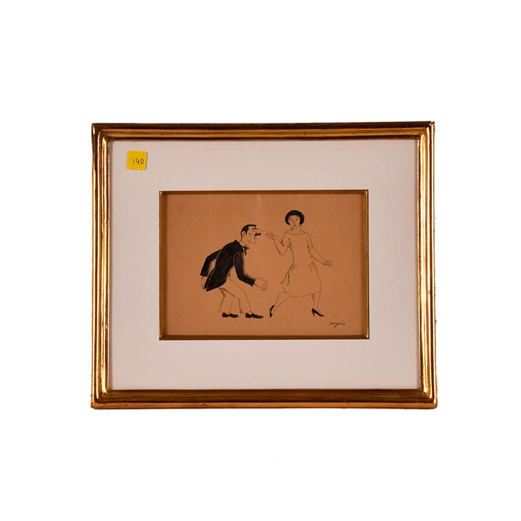 XAVIER NOGUÉS (1873-1940). Ilutración para viñeta satírica.