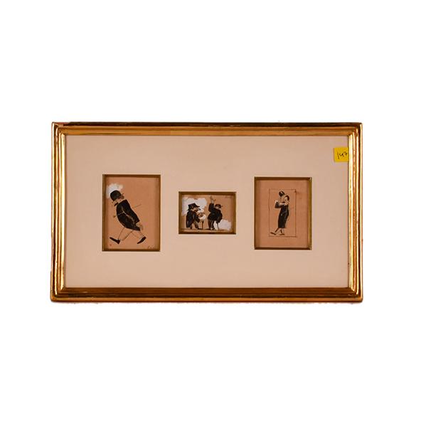 XAVIER NOGUÉS (1873-1940). conjunto de tres pequeñas ilustr