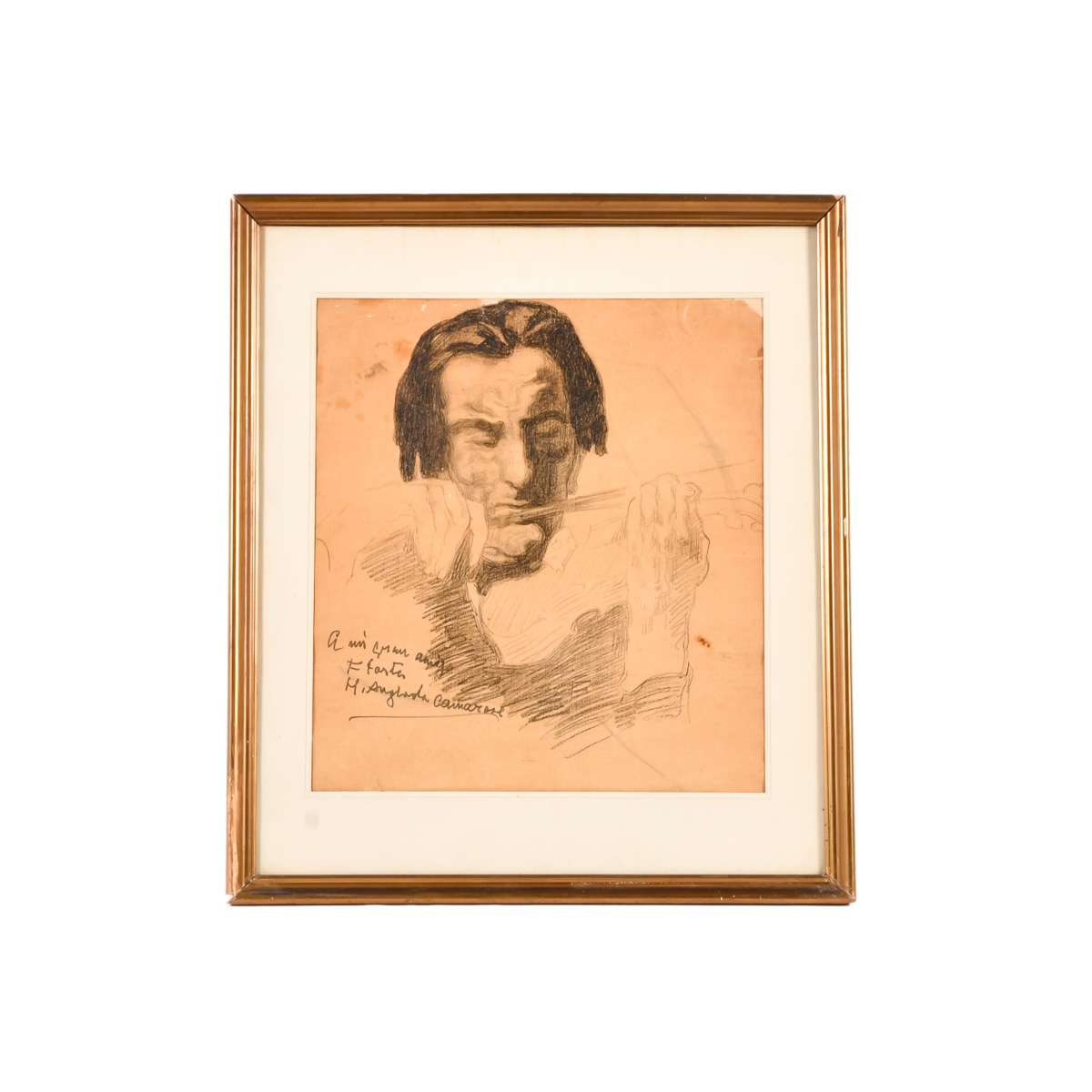 HERMENEGILD ANGLADA CAMARASA (1871-1959). "Retrato del viol