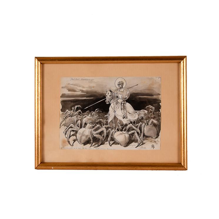 APELES MESTRES (1854-1936). "Sant Jordi Matalaranya".