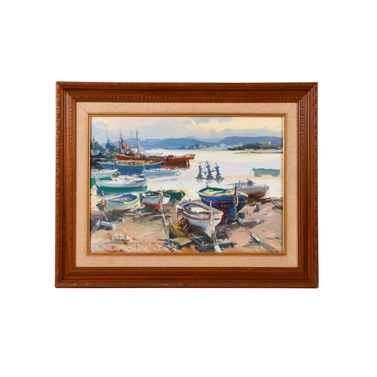 JOSEP SARQUELLA (1928-2000). "Puerto de Palamós", 1973.