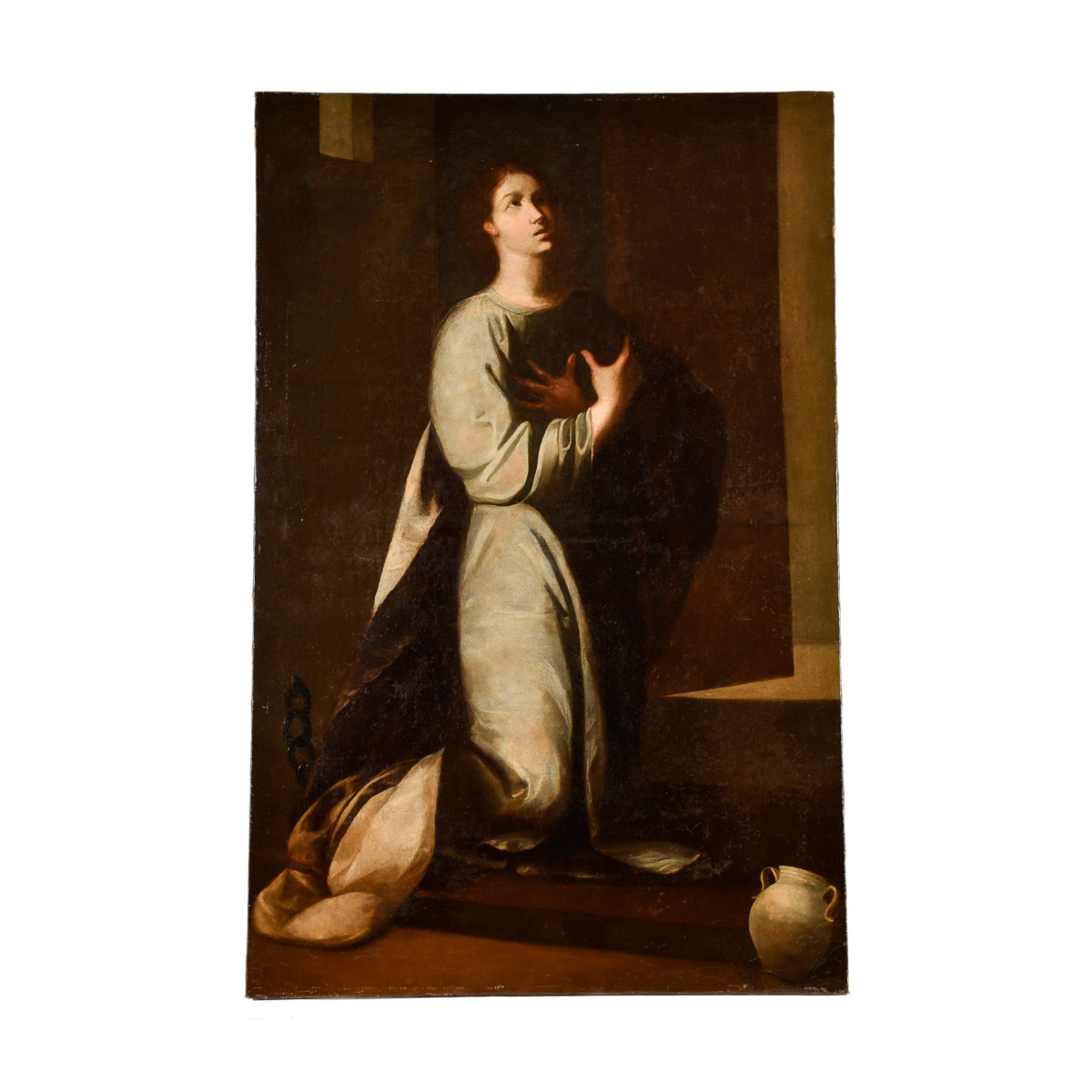 ATRIBUIDO A SEBASTIÁN LLANOS Y VALDÉS (c.1605-1677). "Santa